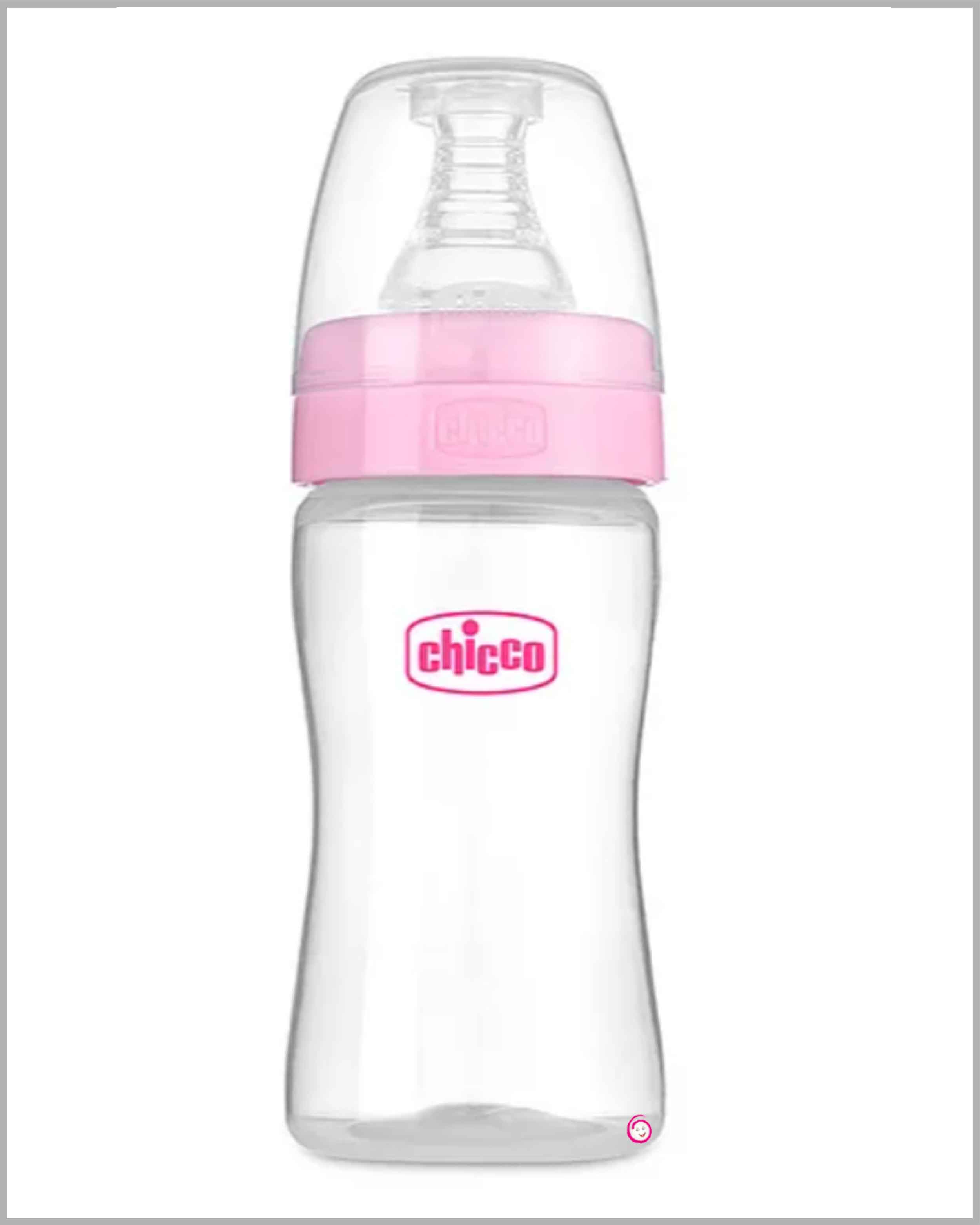 Chicco feed easy anti-colic bottle (0M+) 125ml (Pink)