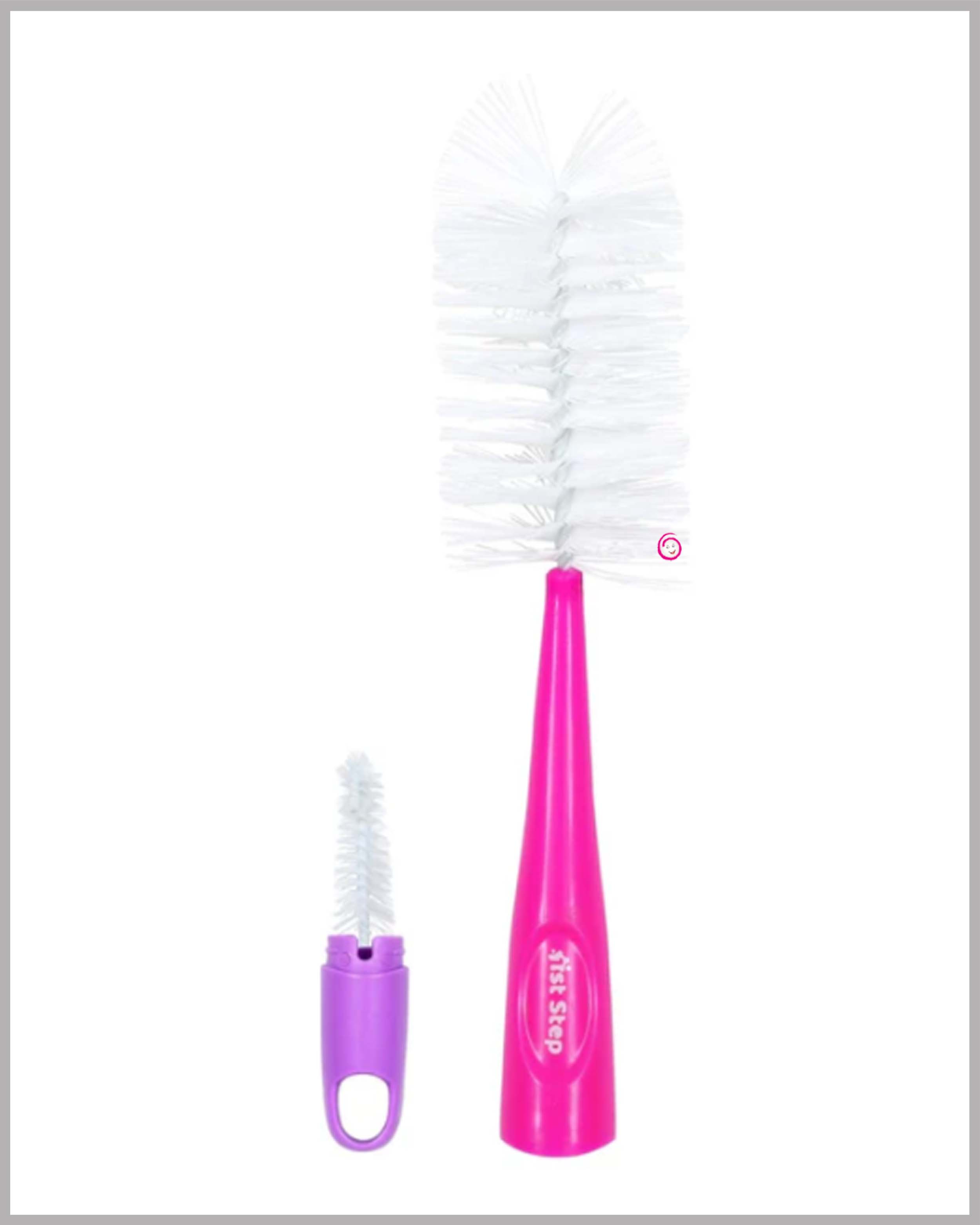 1st Step Bottle and Nipple Cleaning Brush - Pink
