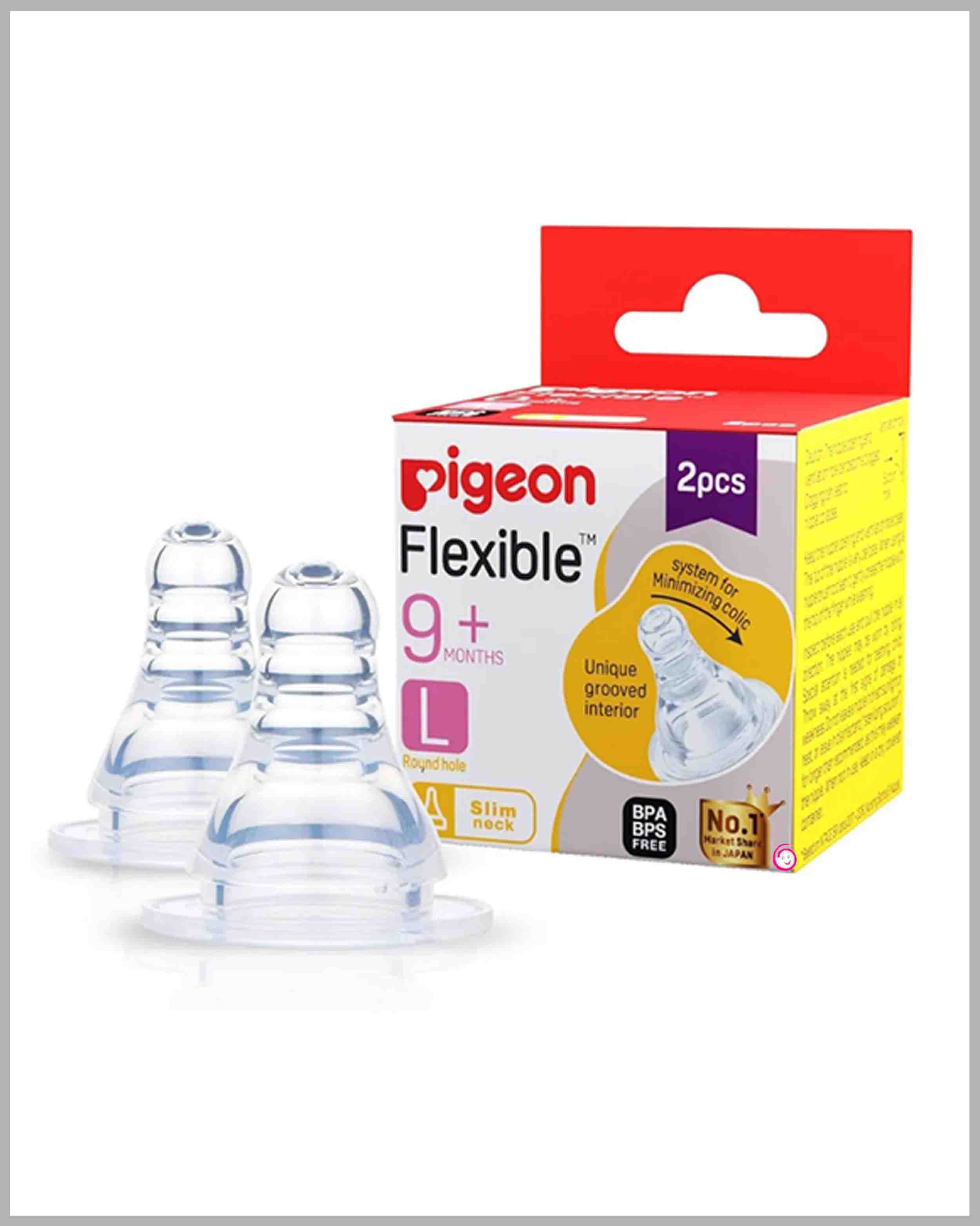 Pigeon Flexible Nipple L 9m+