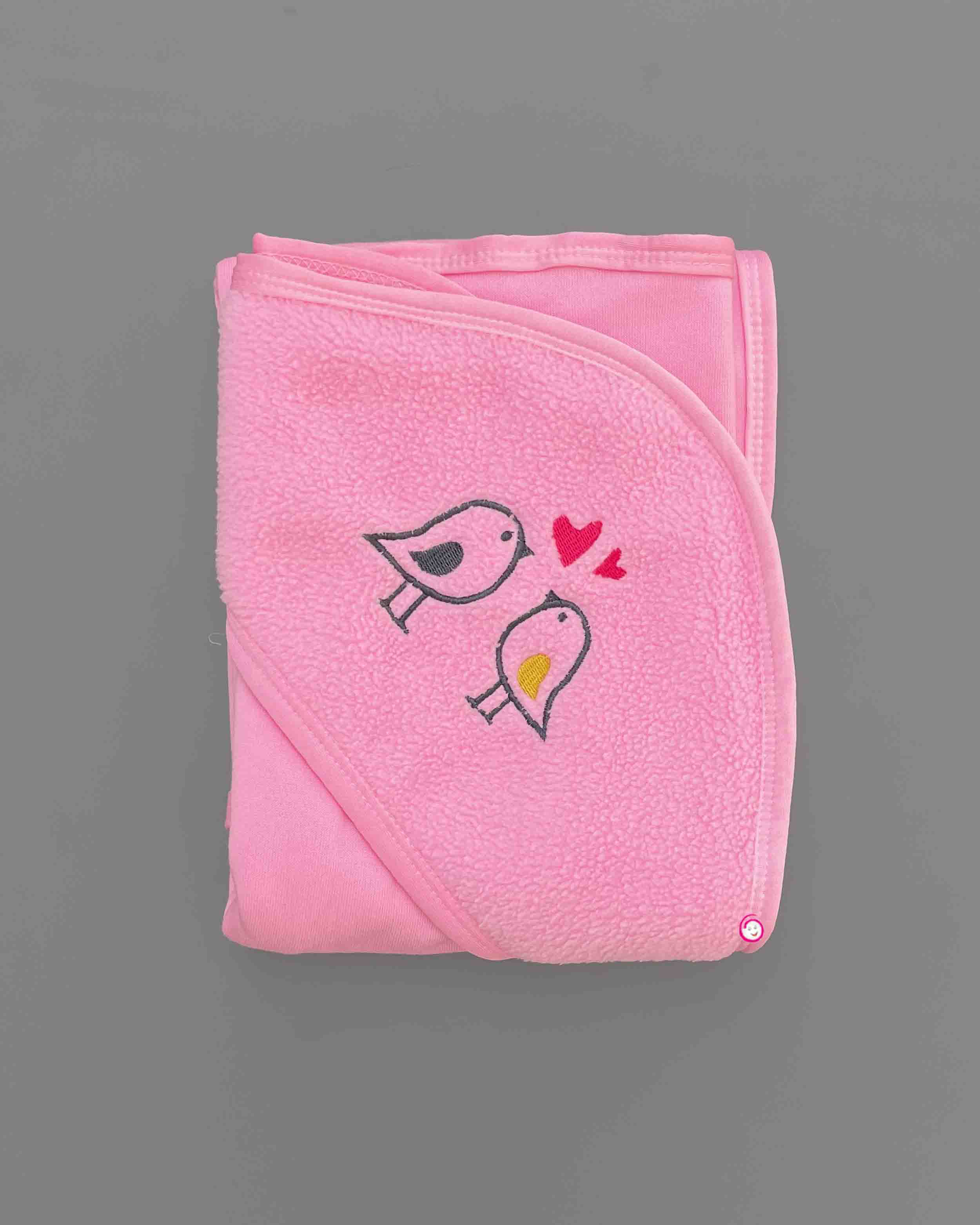 Kids Brid Printed Hooded Towel - Pink