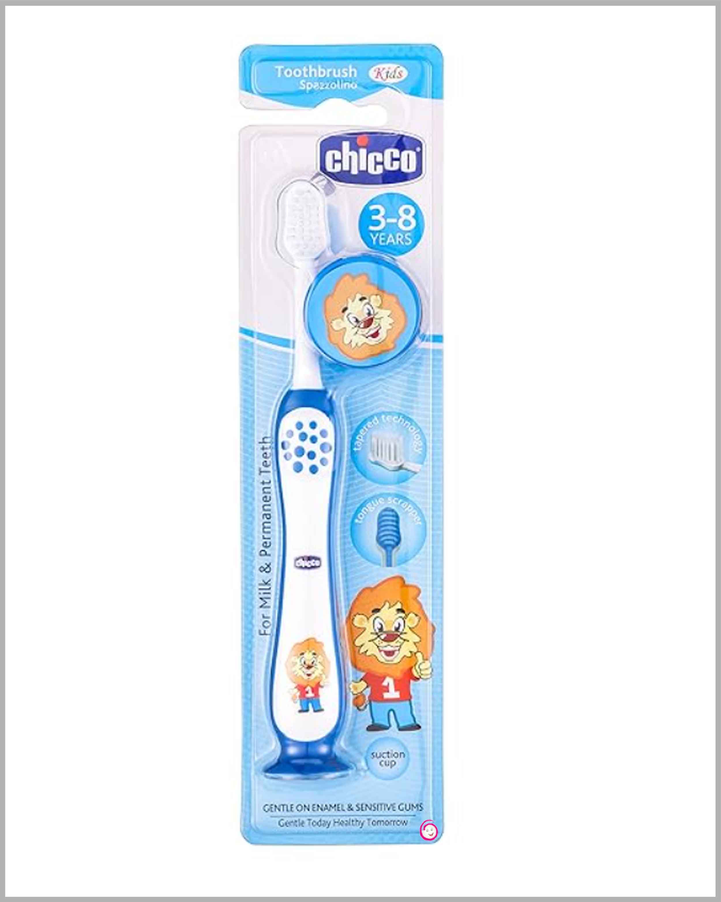 Chicco Ultra Soft lion Printed Toothbrush - Blue