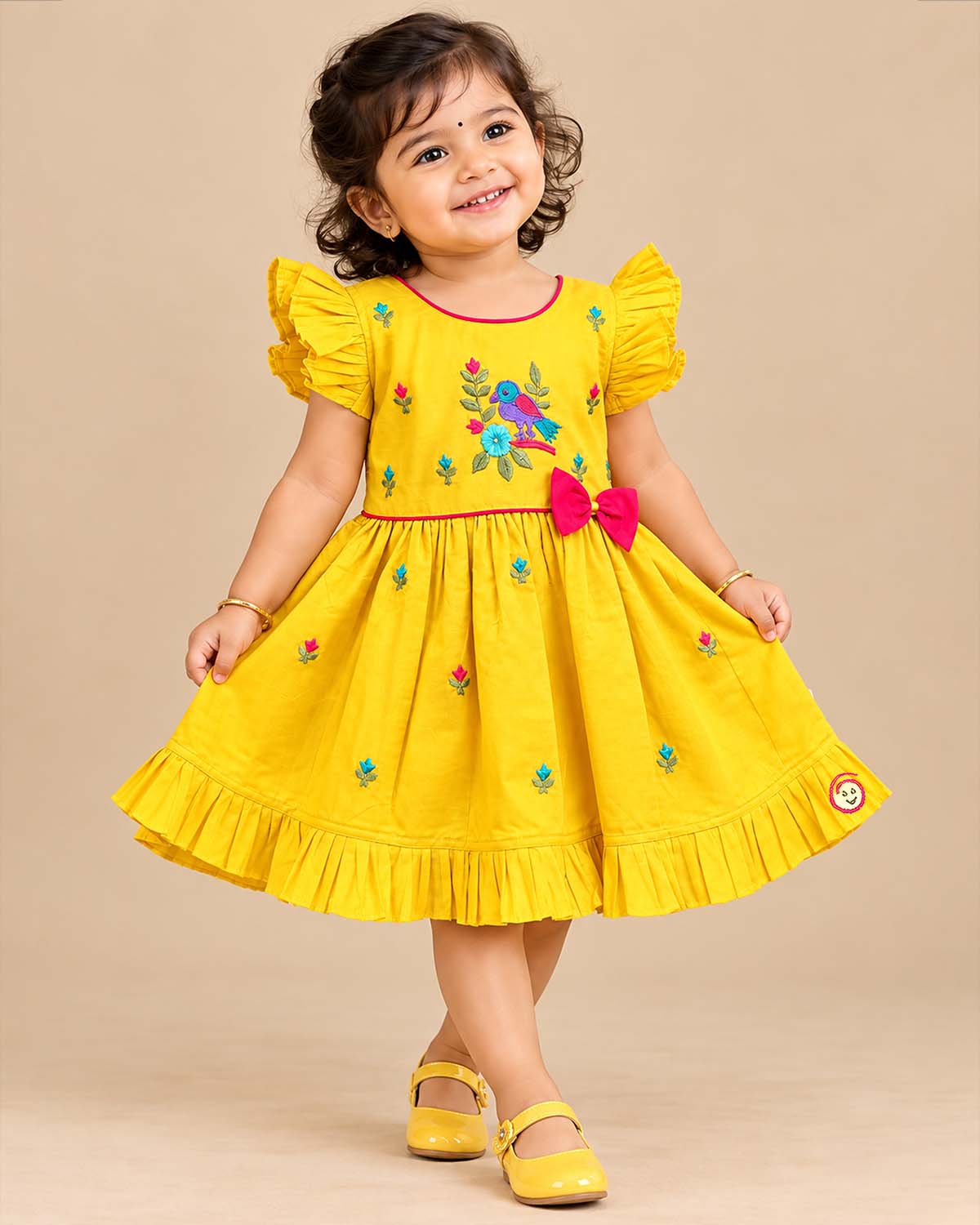 infants frock baby girl silk cotton frock embroidered party wear dress