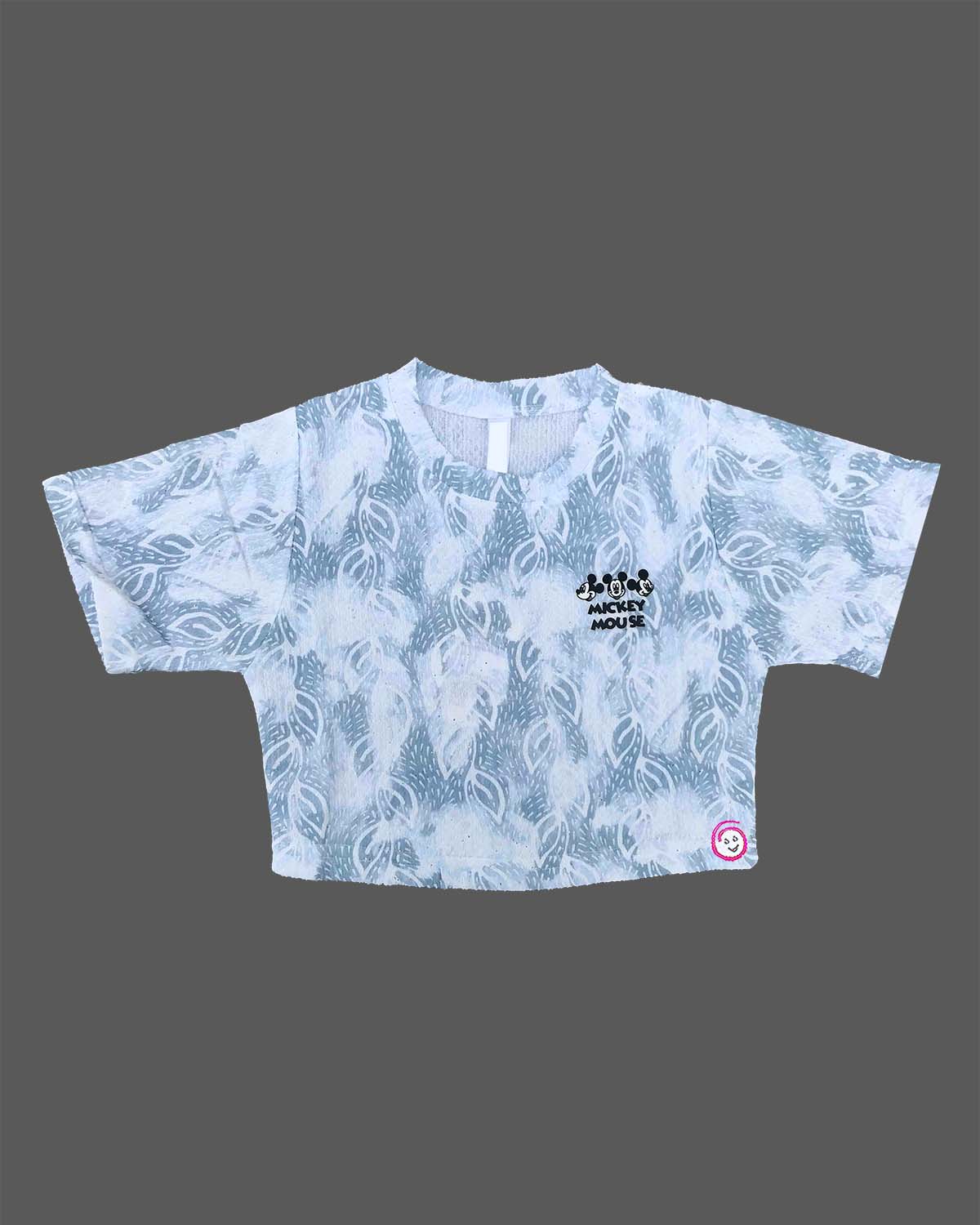 Baby girl printed crop top with half sleeve for casual outing wear