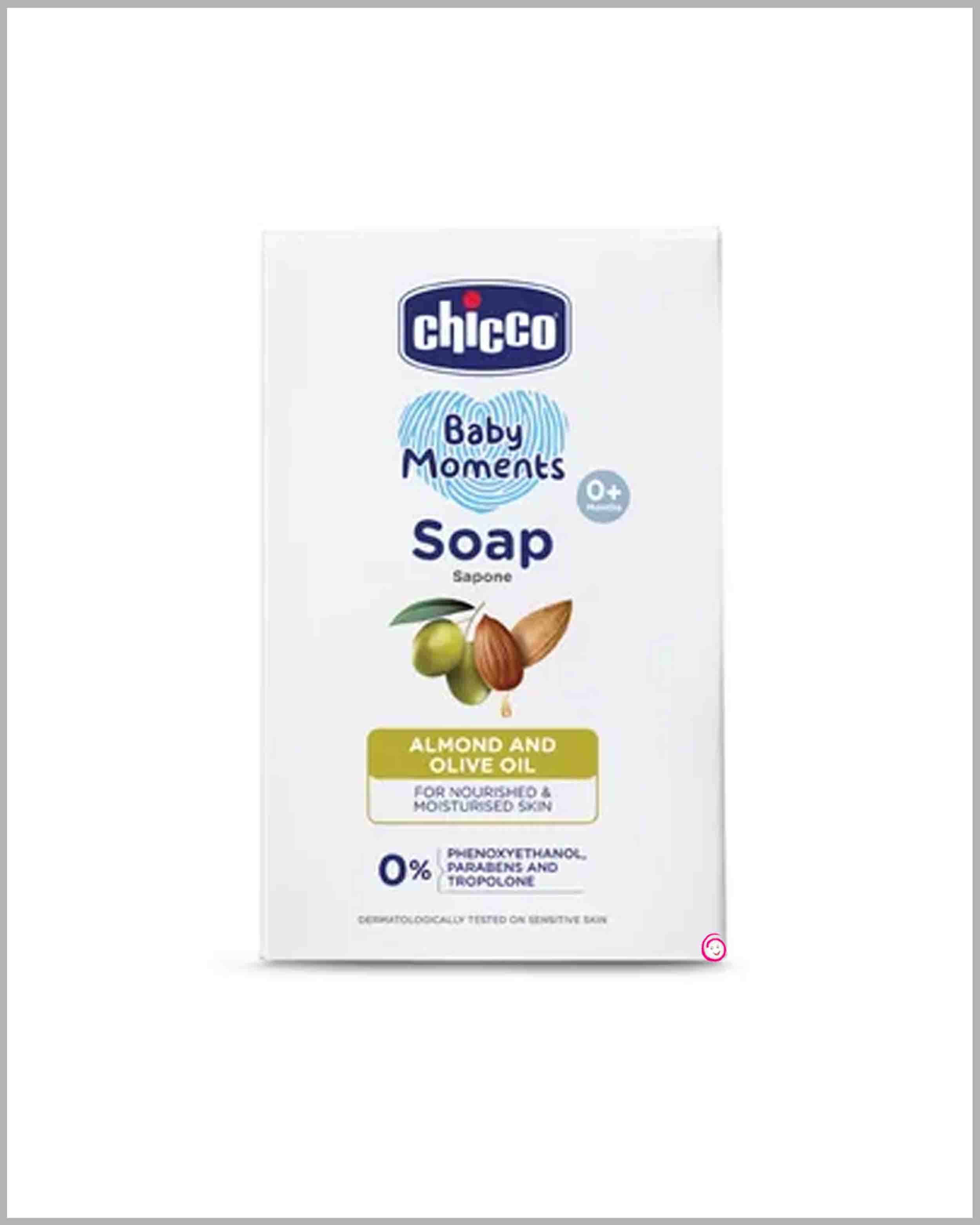 Chicco baby moments almond soap - 125g