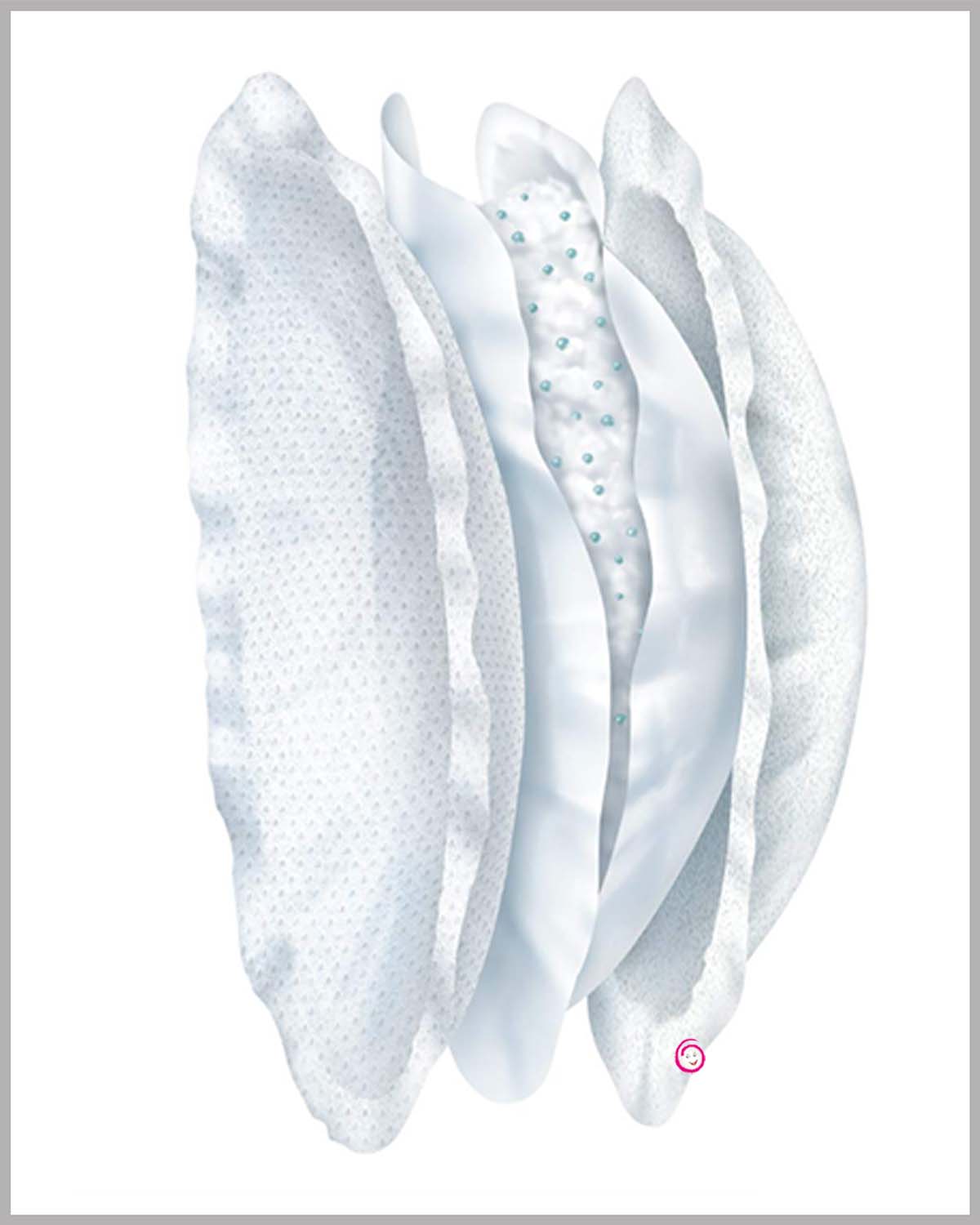 Chicco Breast Pads With Anti-Bacterial Fabric White - (30 Pcs)