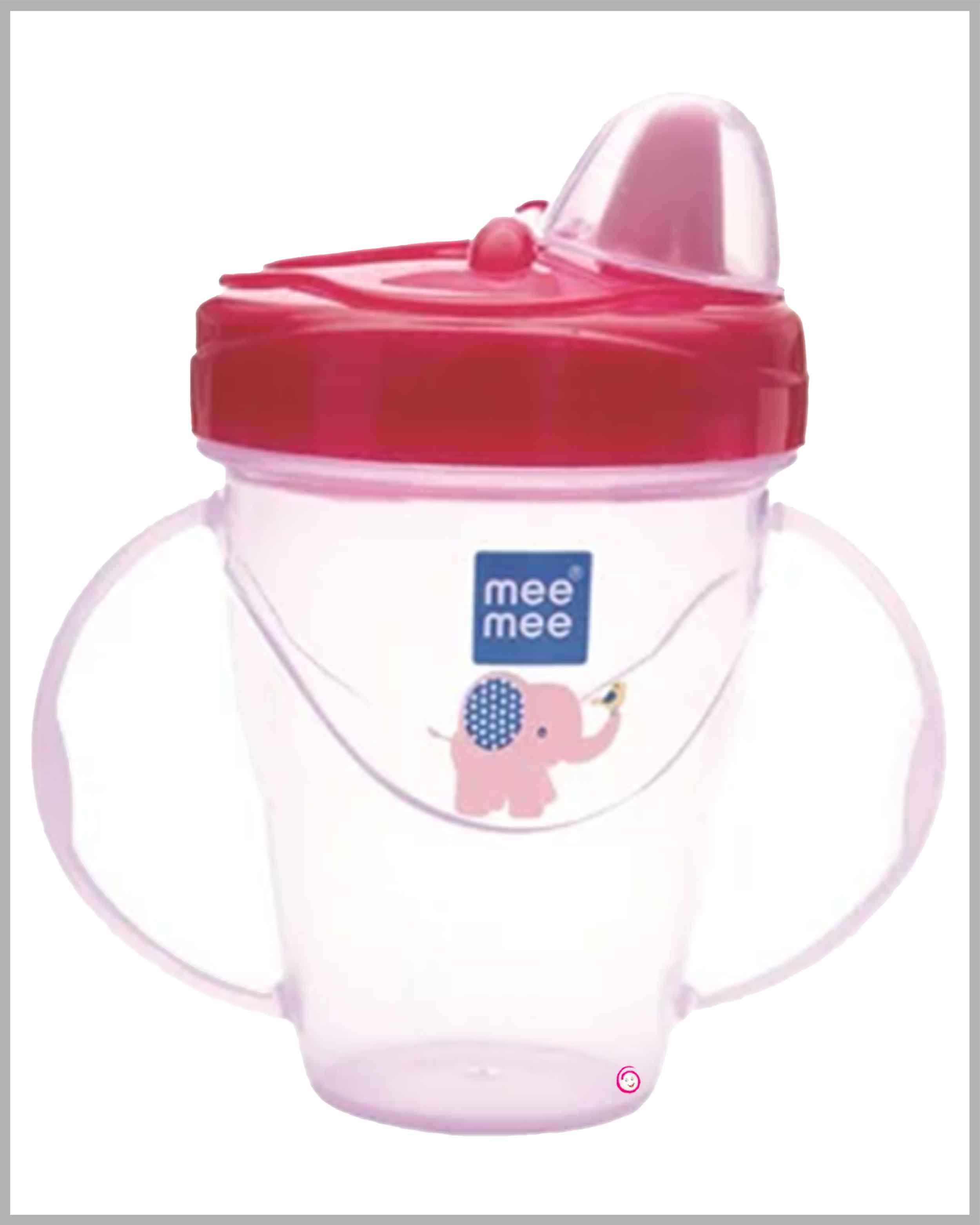 Mee Mee Easy Grip Twin Handle Non Spill Sipper Cup - Pink