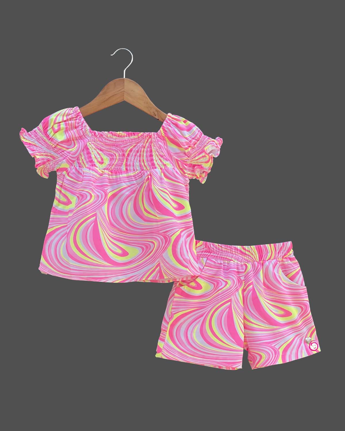 Girls western top and skirt - Pink