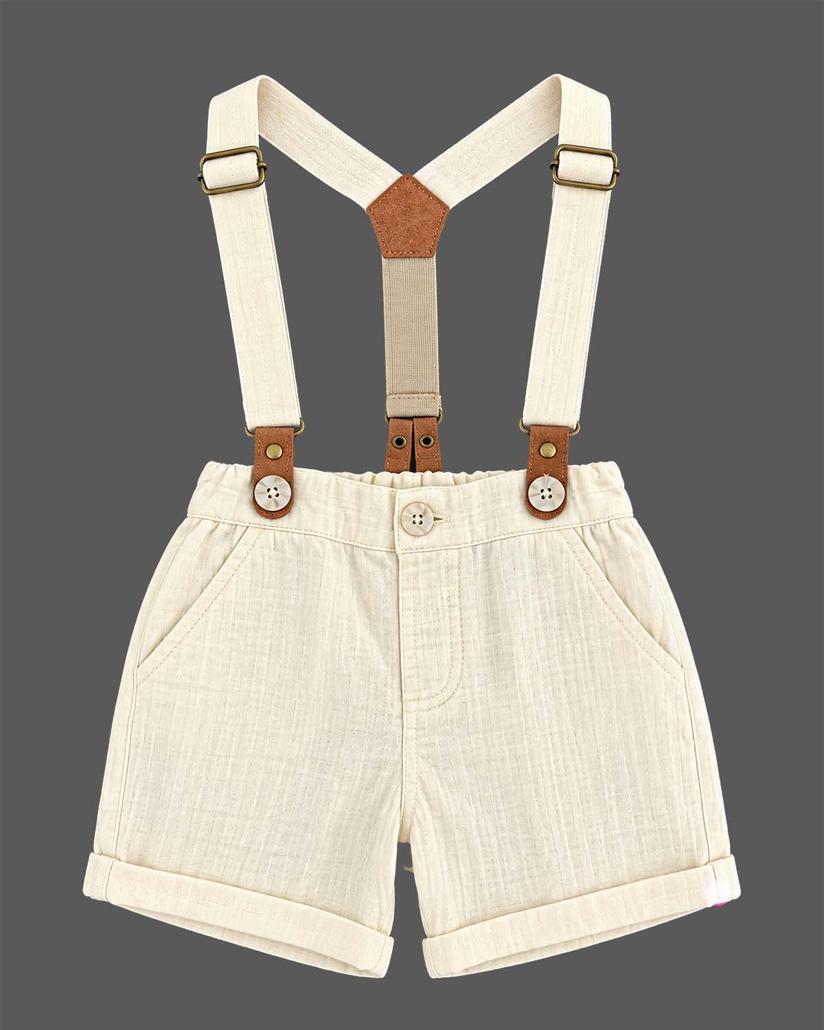 Baby boy short sleeve boys suspender set with bow tie and shorts