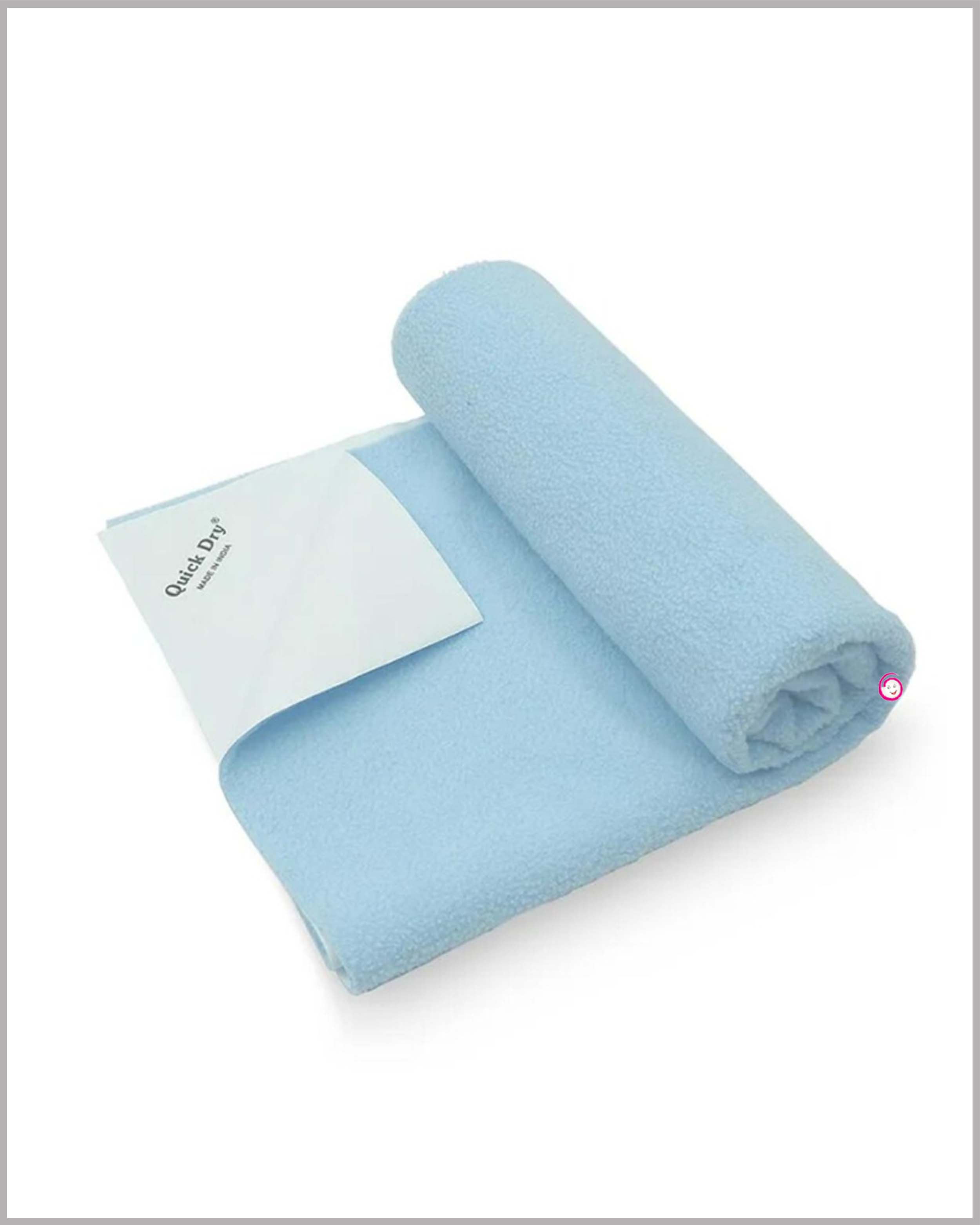 Quick Dry Sheet for Baby Bed Protector Waterproof Dry Sheet Reusable - Sky Blue(Small)