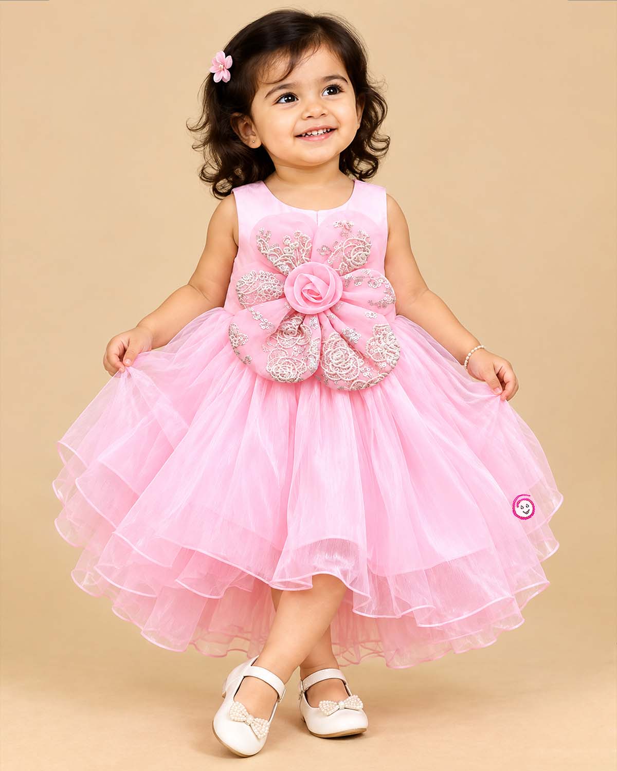 girlish party wear dress infants frock organza party frock children party wear dress