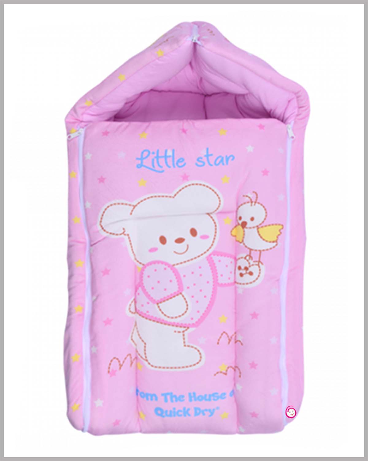 Quick dry baby kangaroo wrapper little star printed carry bed - Lavender