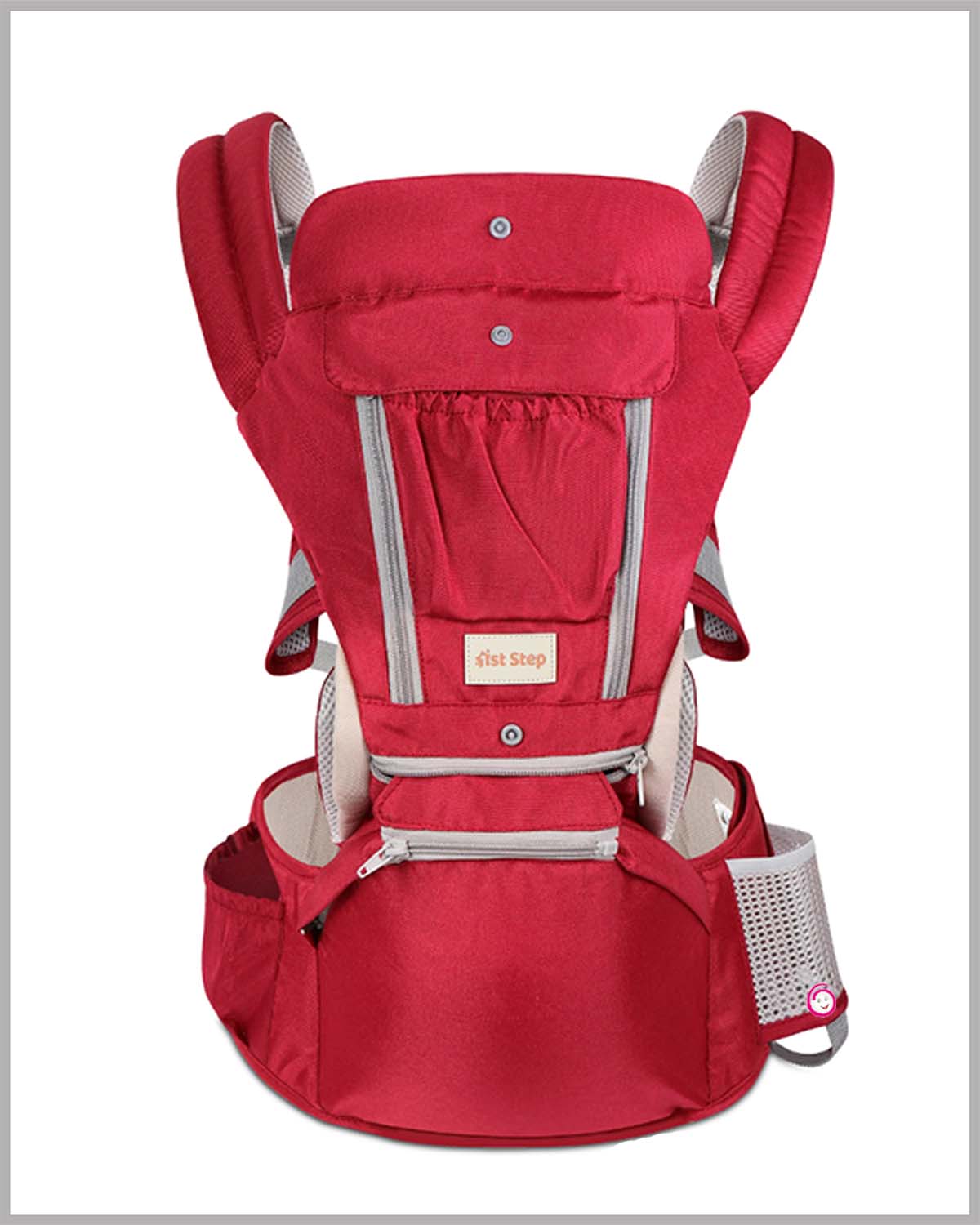 1st Step 5 In 1 Hip Seat Baby Carrier Baby Carrier - Red
