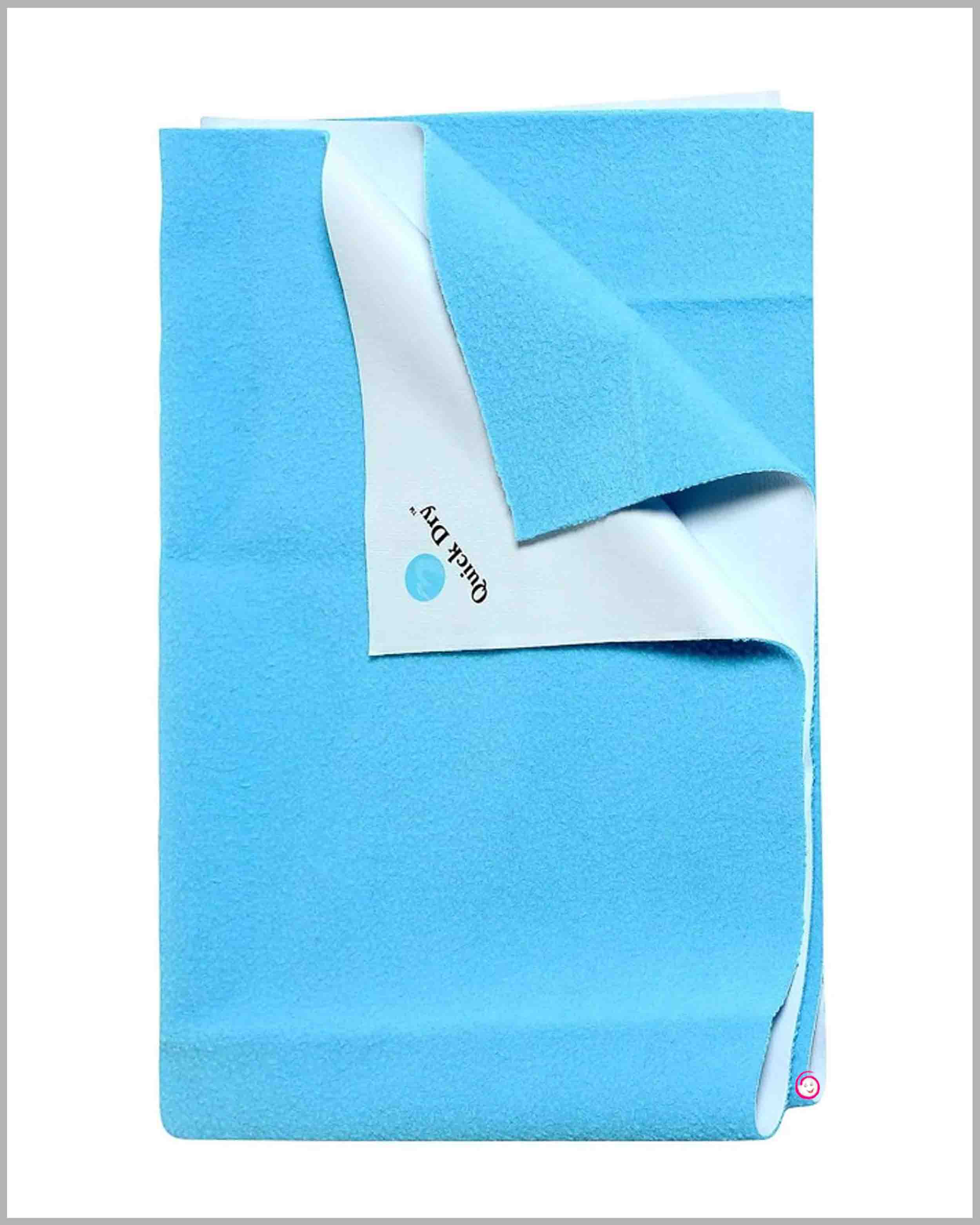 Quick Dry Sheet for Baby Bed Protector Waterproof Dry Sheet Reusable - Blue (Large)