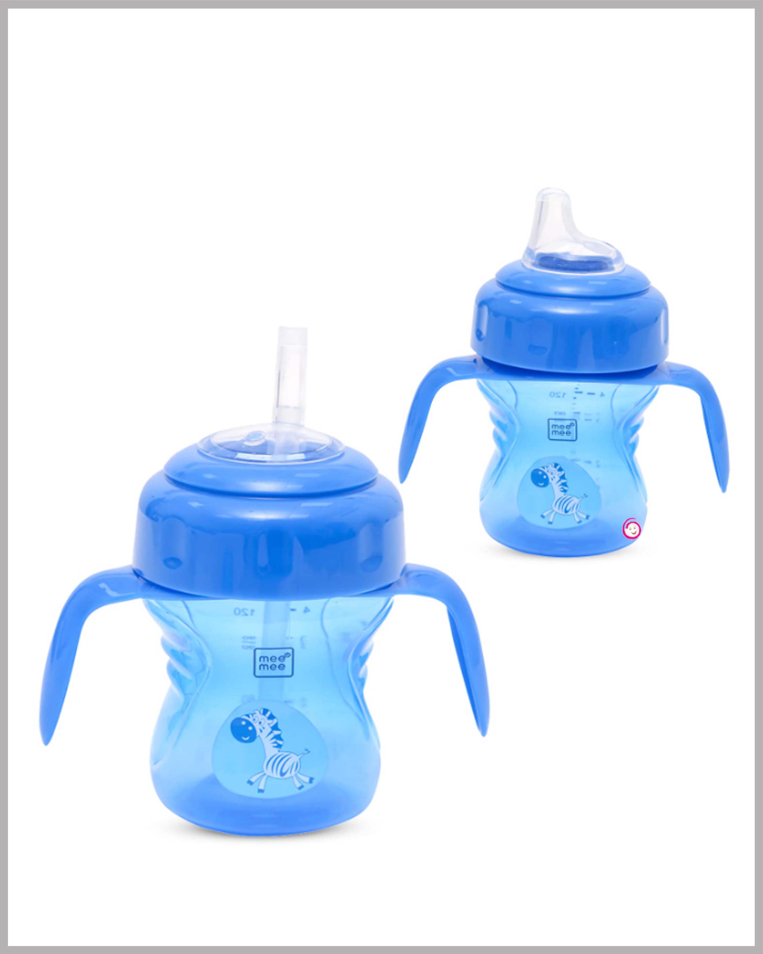 Mee Mee BPA Free, 2 in 1 Convertible Sipper Cup with Straw - 150ml - Blue