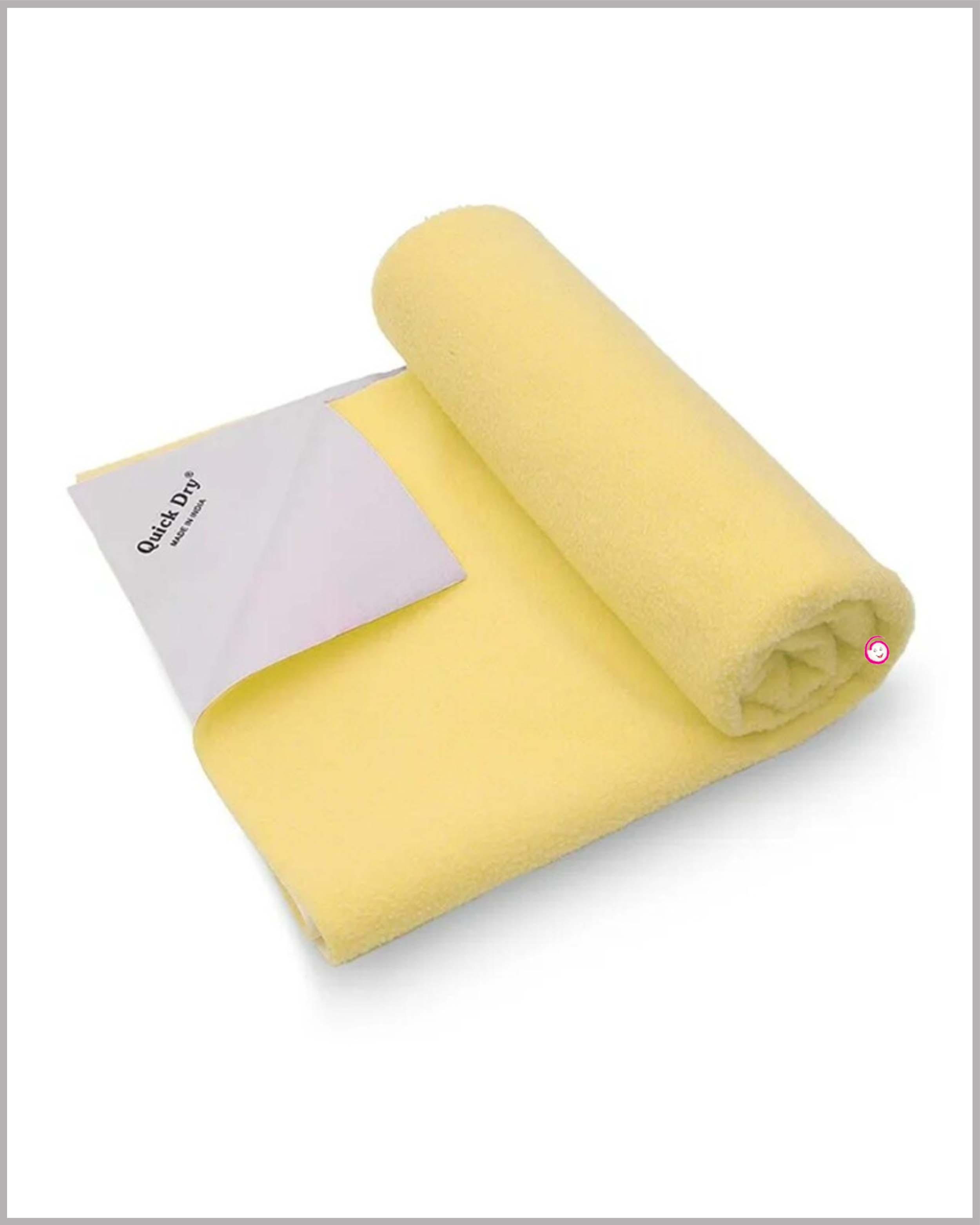 Quick Dry Sheet for Baby Bed Protector Waterproof Dry Sheet Reusable - Light Yellow(Small)