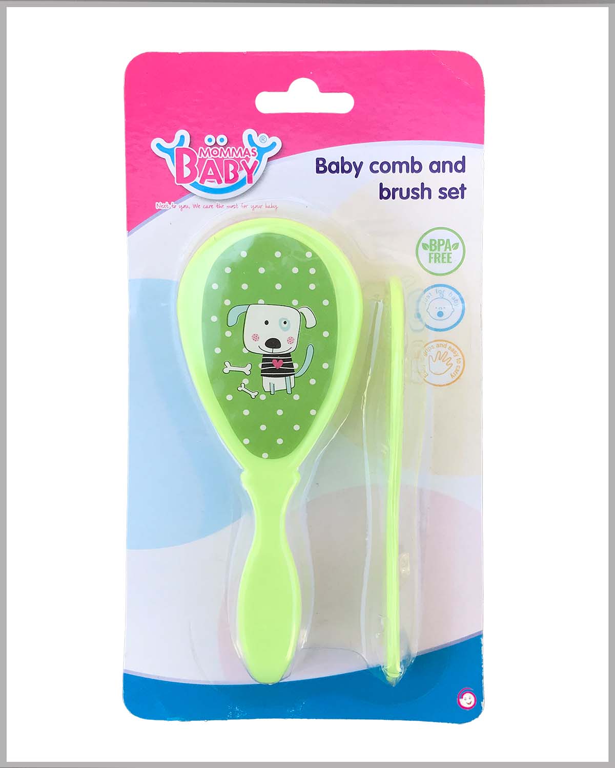 Mommas Baby Brush & Comb Set - Green