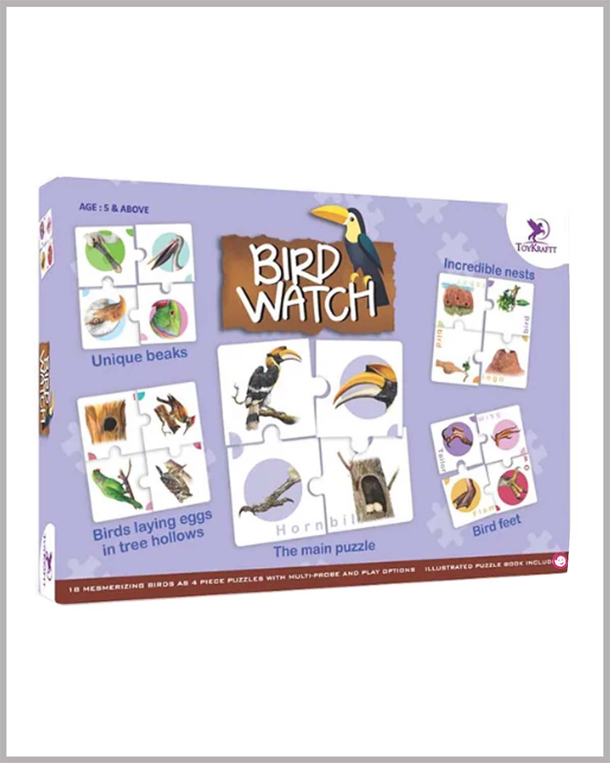 Toy kraftt Bird Watch Educational Puzzle Game - 5Y+