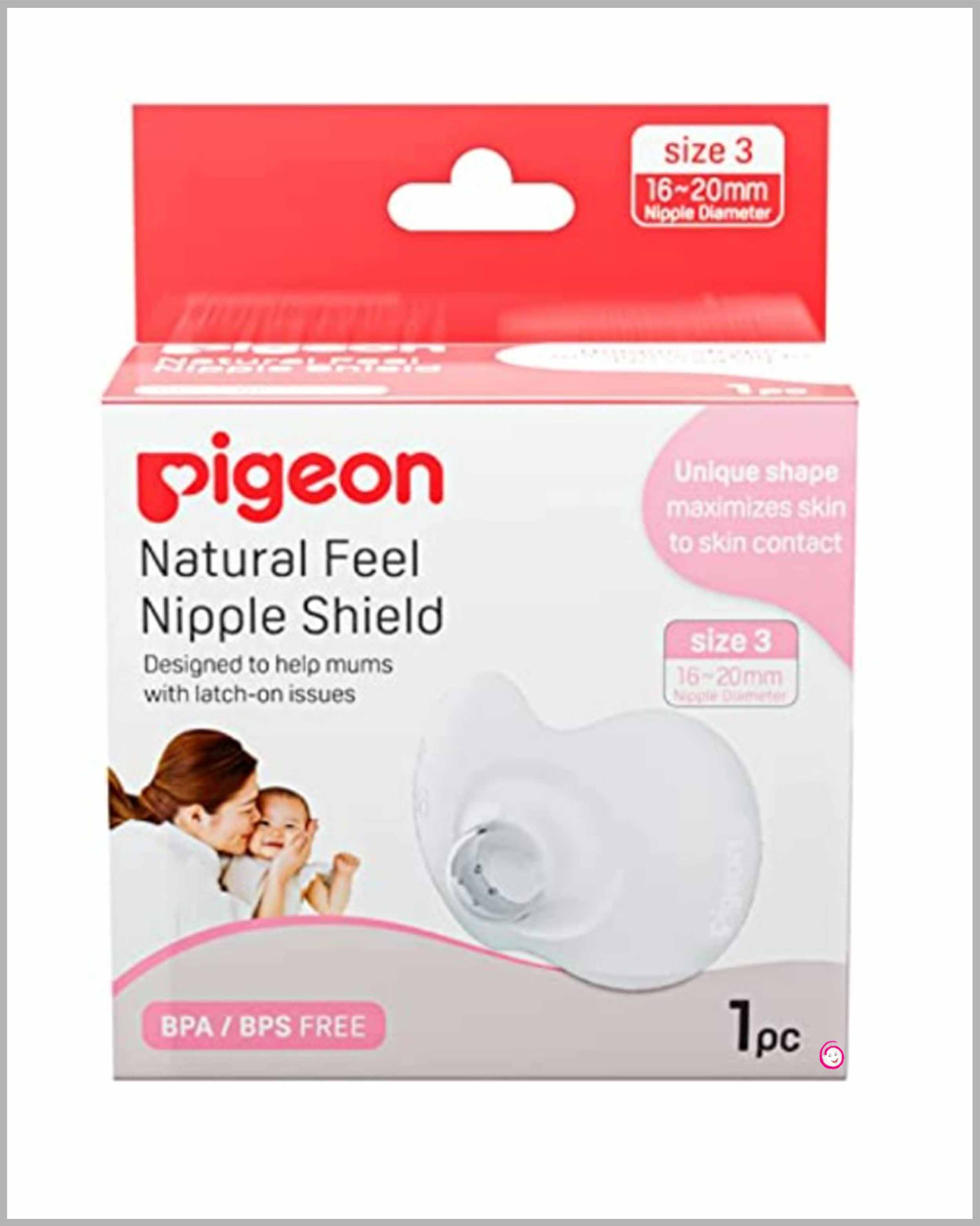 Pigeon Natural Feel Nipple Shield with Case - White
