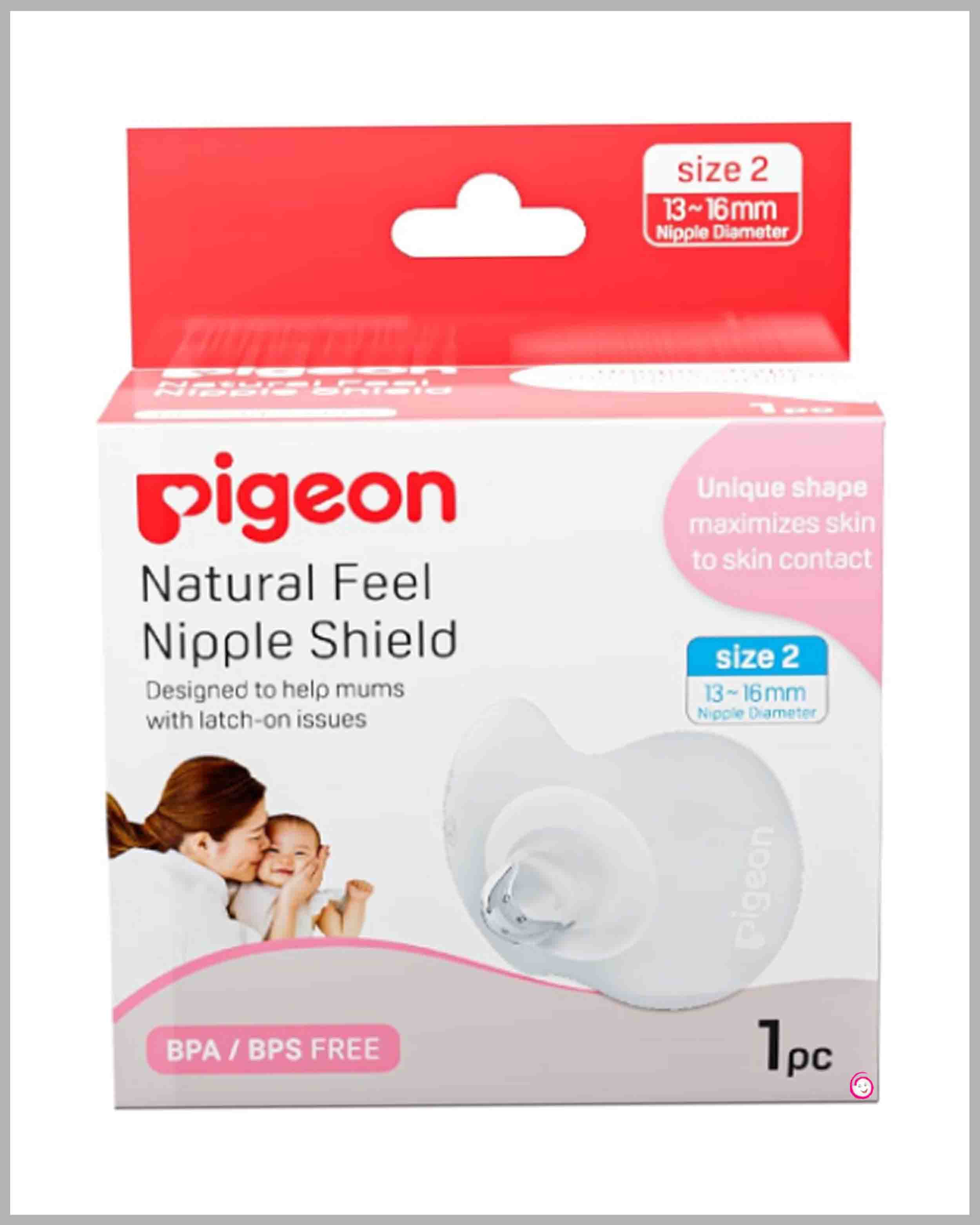 Pigeon Natural Feel Nipple Shield with Case - White 1PCS