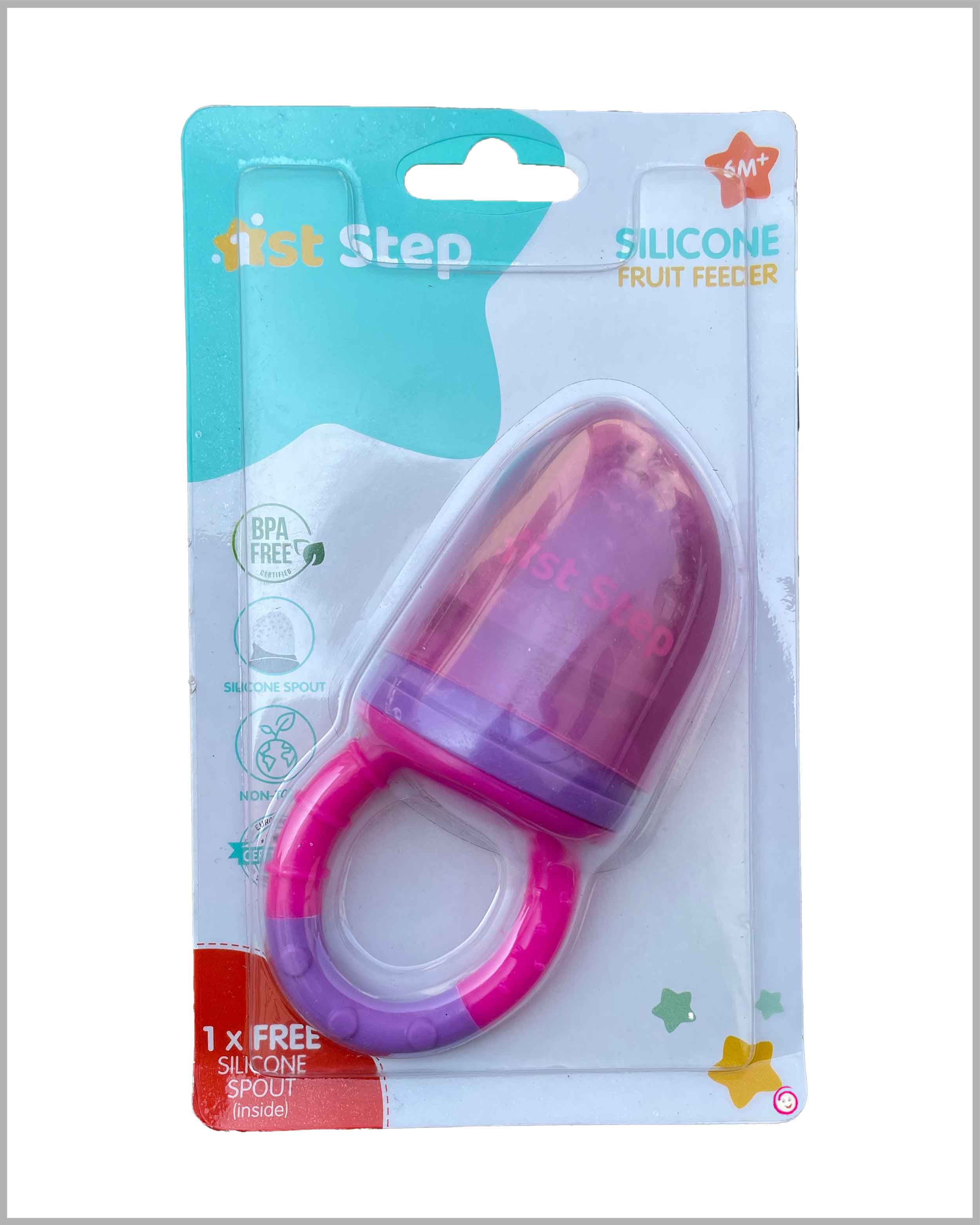 1st Step silicone fruit feeder - Pink
