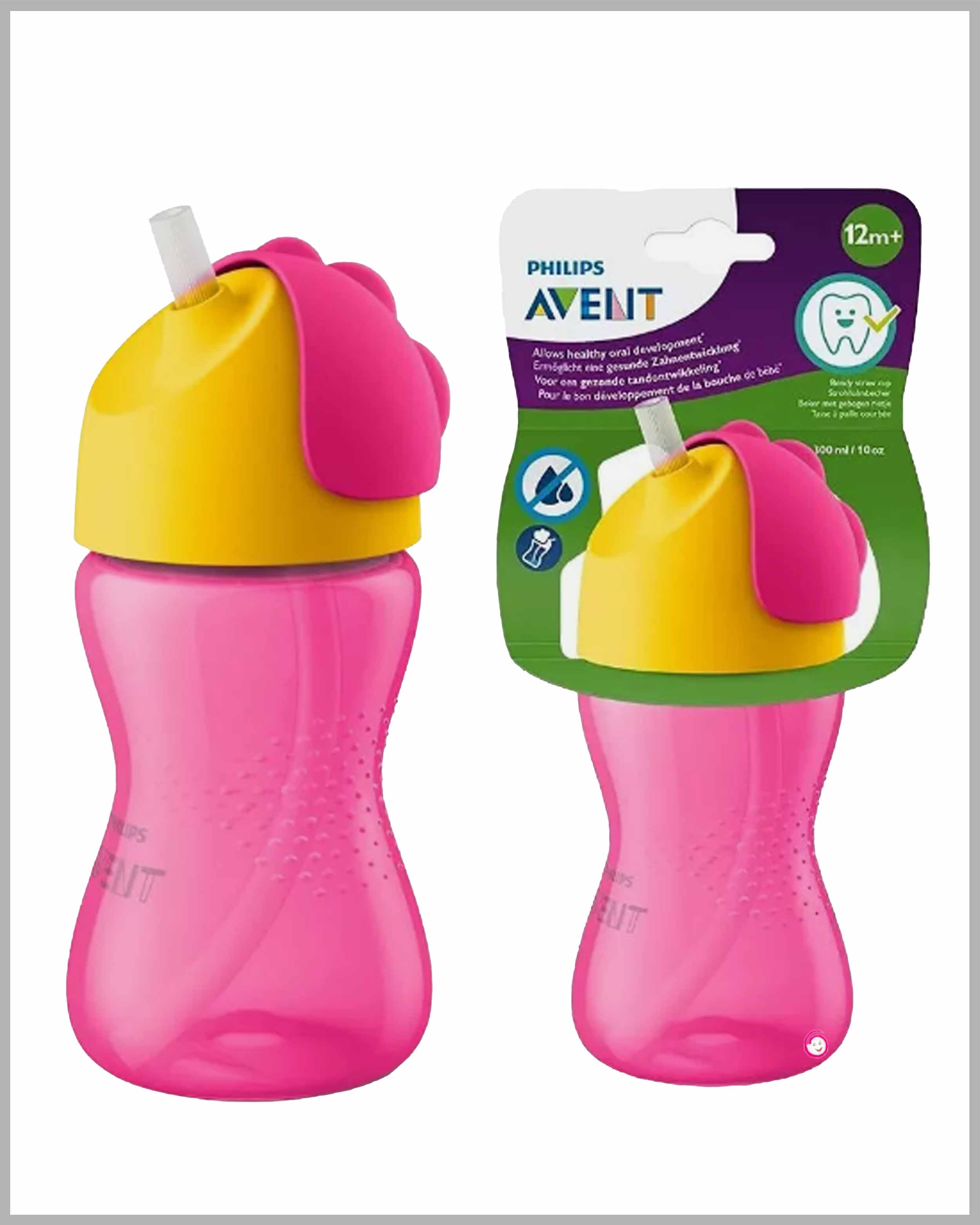 Philips Avent Straw Cup - Pink (300ml)