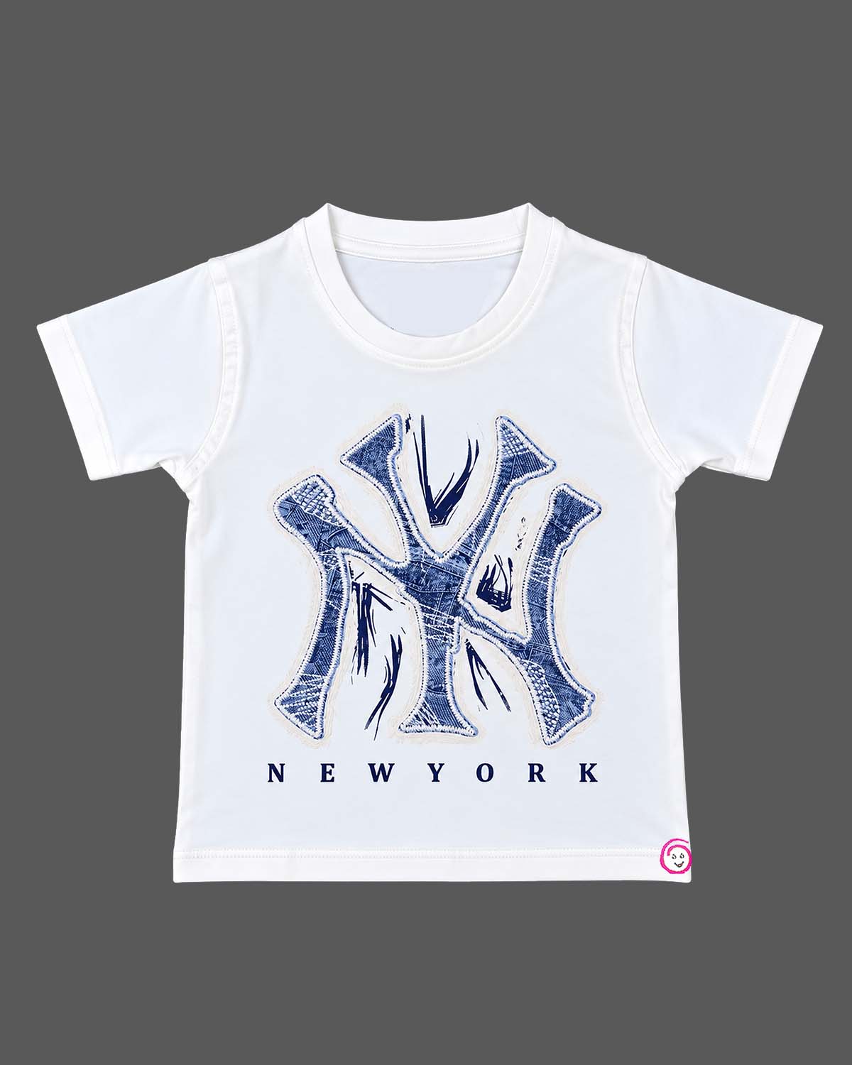 Boys party wear printed short sleeve shirt and elasticated shorts set with line art graphics