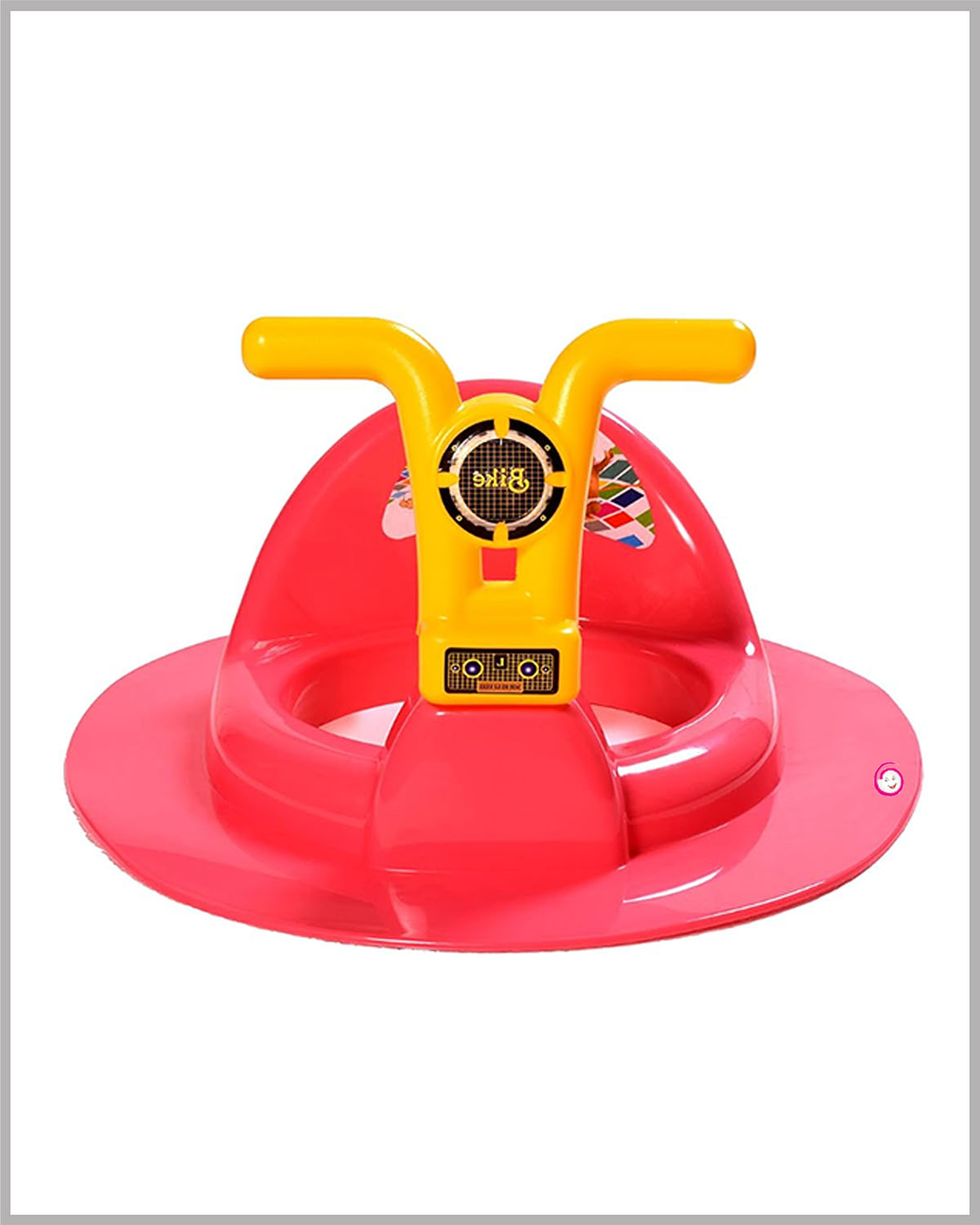Kids Toilet Trainer Baby Potty Seat With Bike Handle - Pink