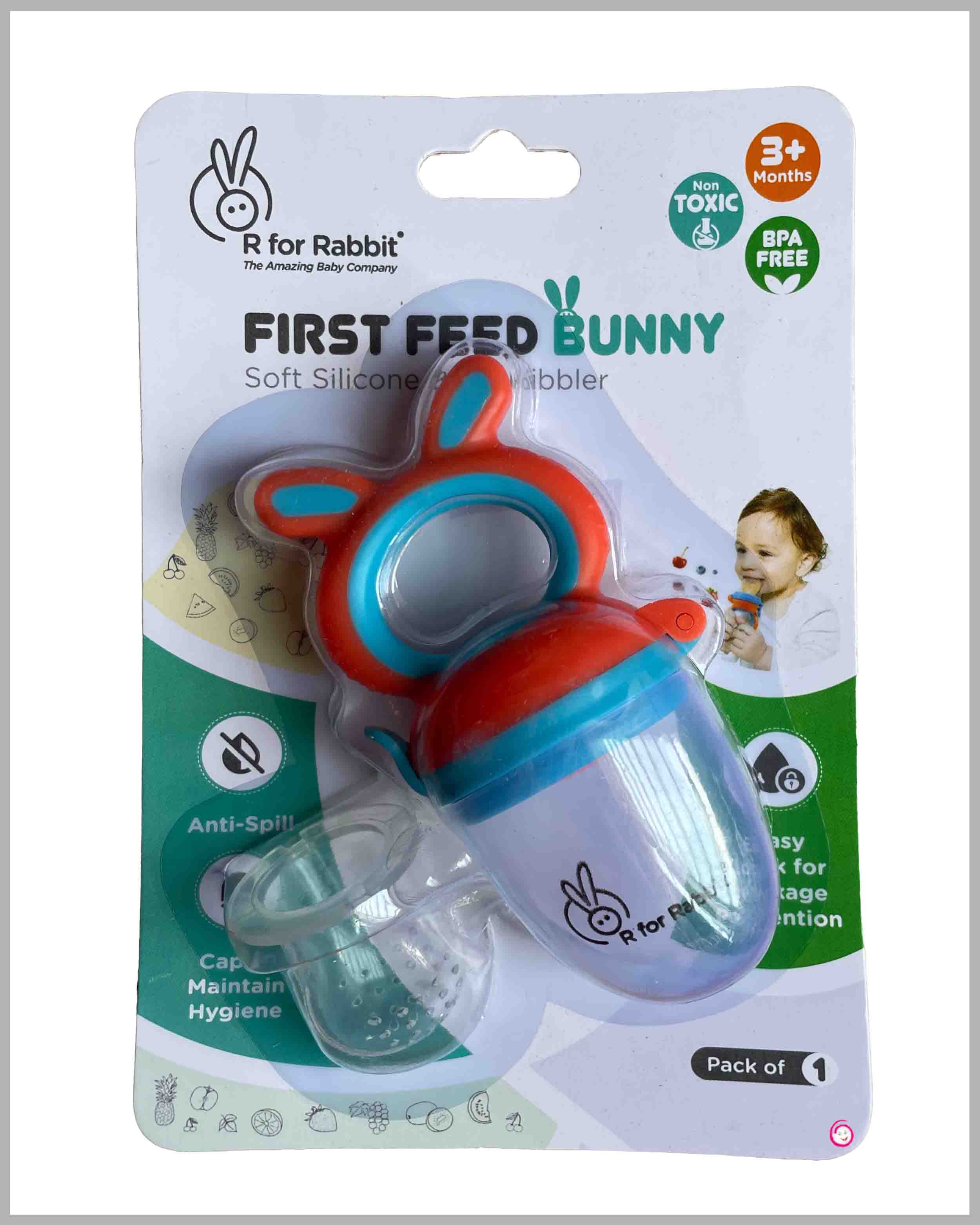 R for Rabbit First Feed Bunny Nibbler - Orange