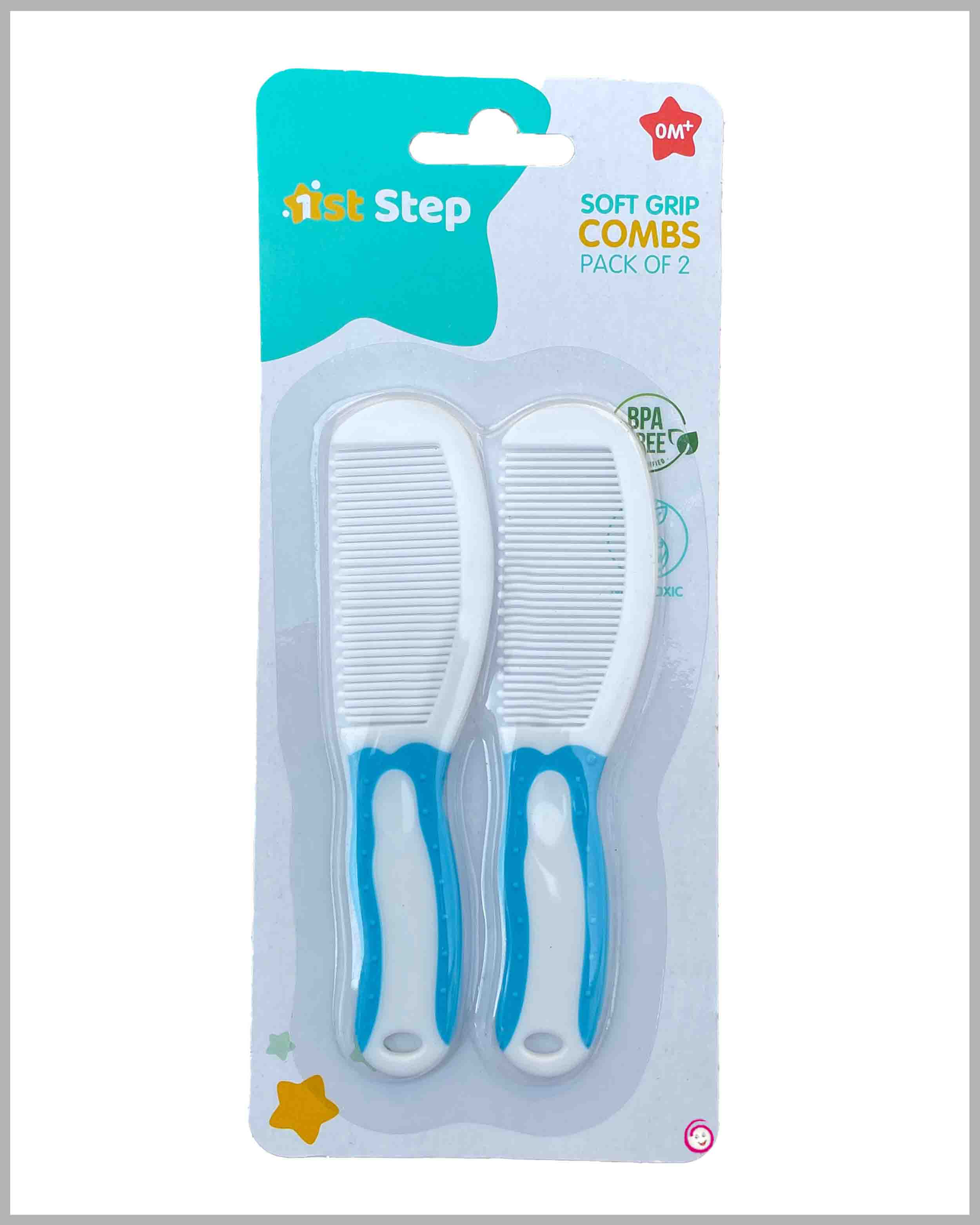 1st Step Soft Grip Comb Pack Of 2 - Blue