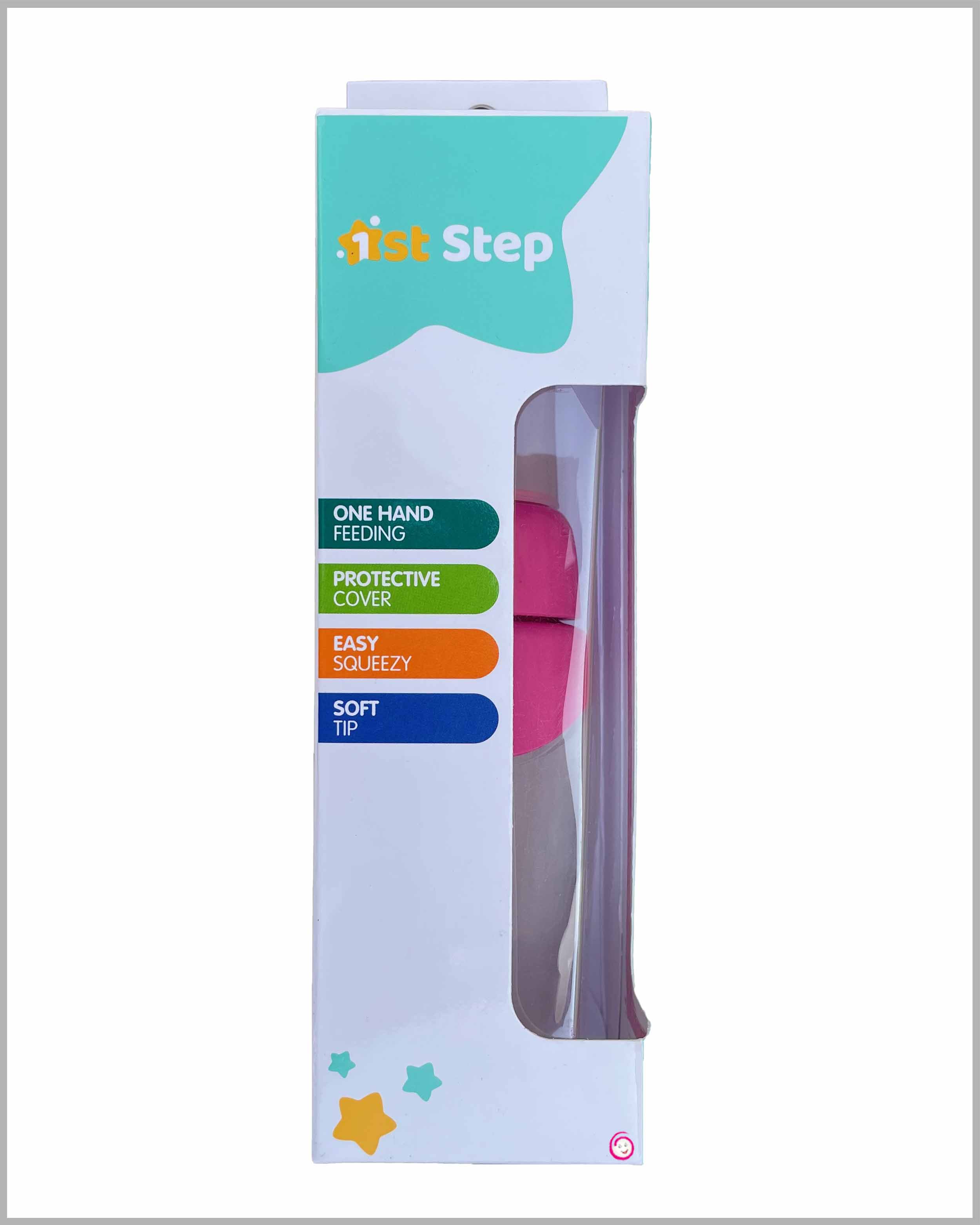 1st step soft squeeze food feeder - Pink