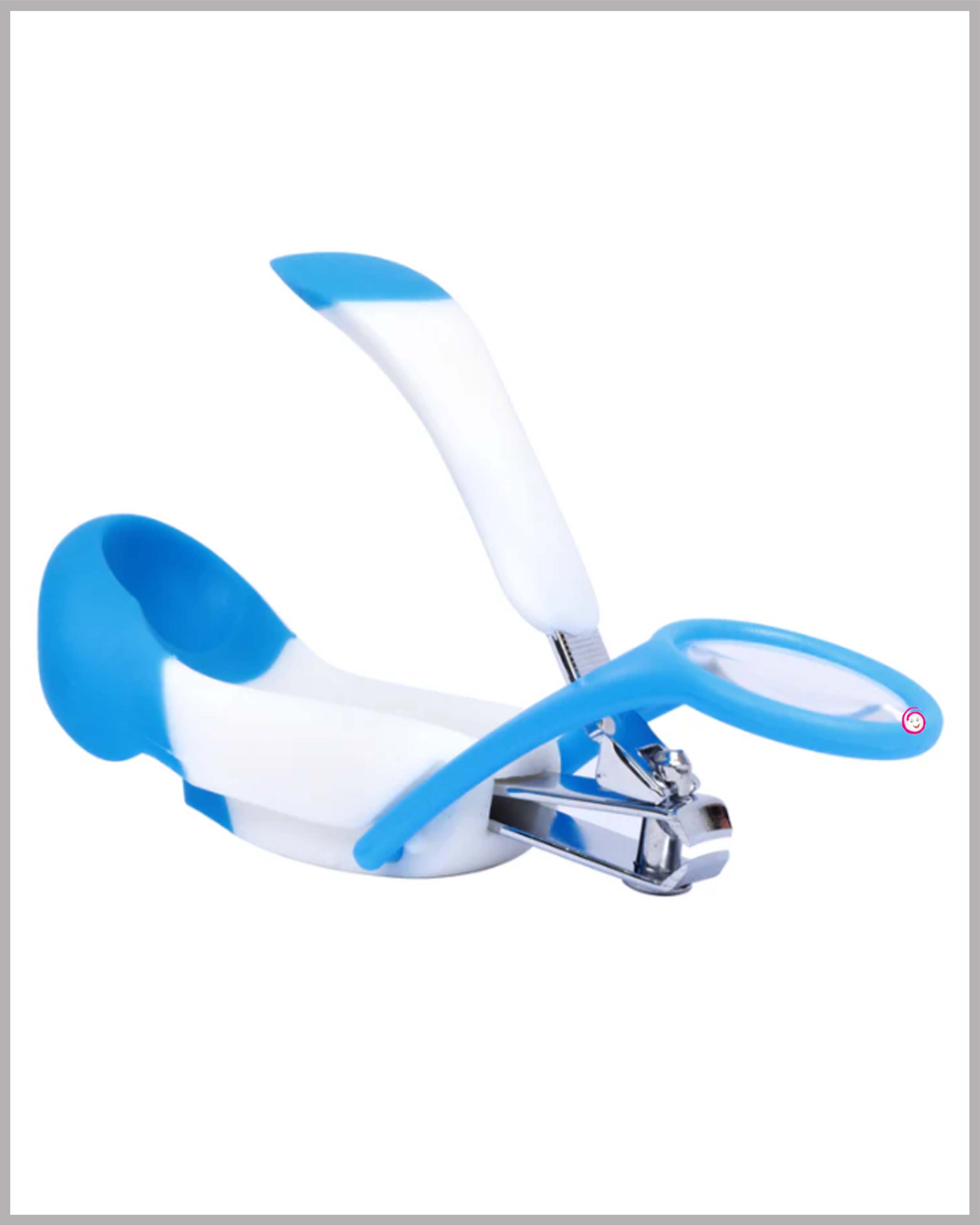 1st Step Easy Grip Baby Nail Clipper With Magnifying Glass - Blue