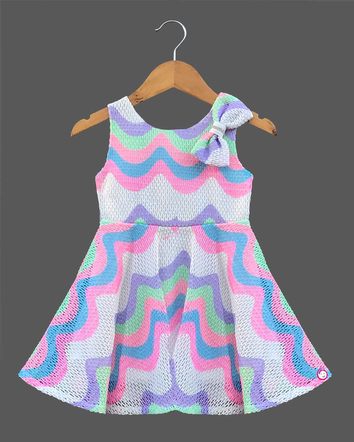 Girls elegant design with casual frock - Purple