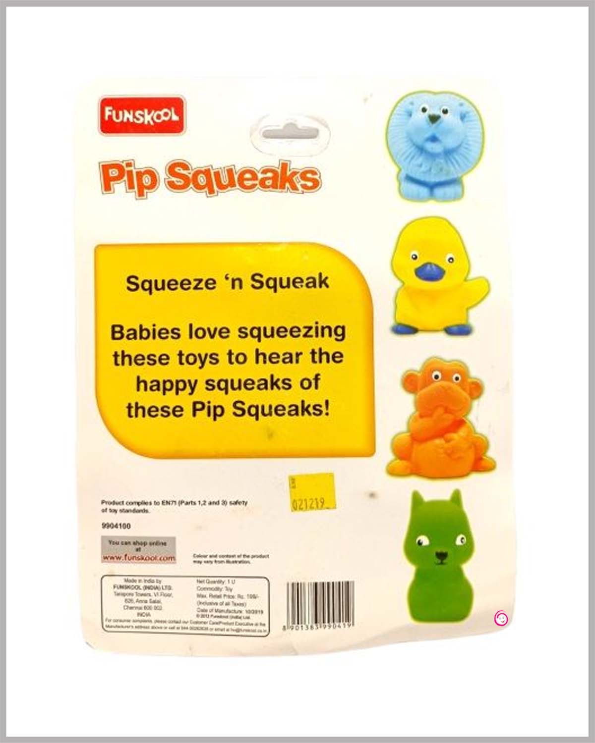 Funskool Infant Pip Squeaks - 3M+ (Pack Of 2 Piece)