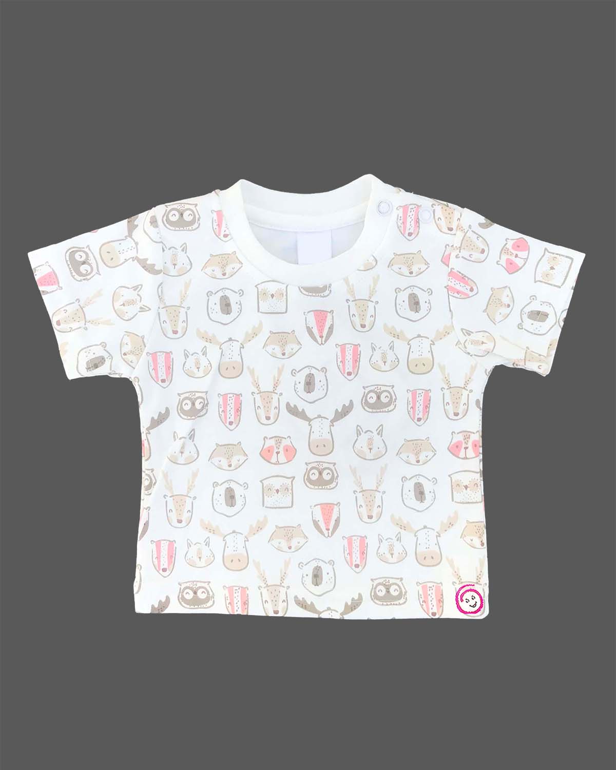Cute printed tee and dungaree shorts outfit for active toddler boys playwear