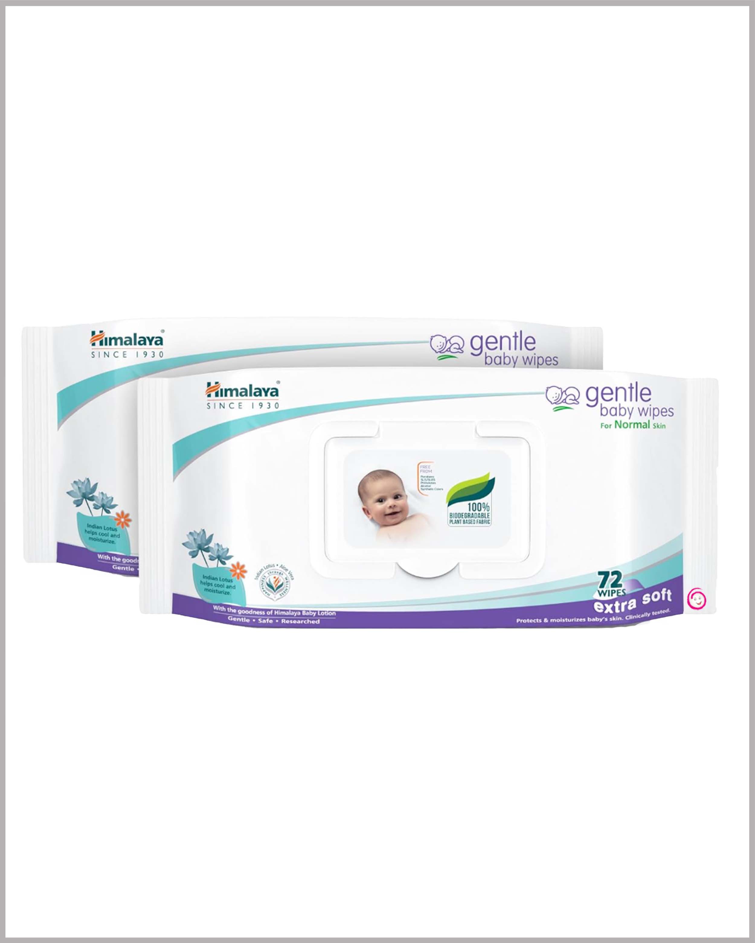 Himalaya Herbal Gentle Baby Wipes - 72 Pieces