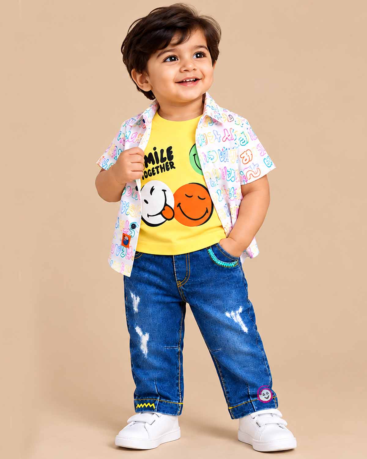 trendy boys shirts and jeans set for toddler casual wear and birthday party