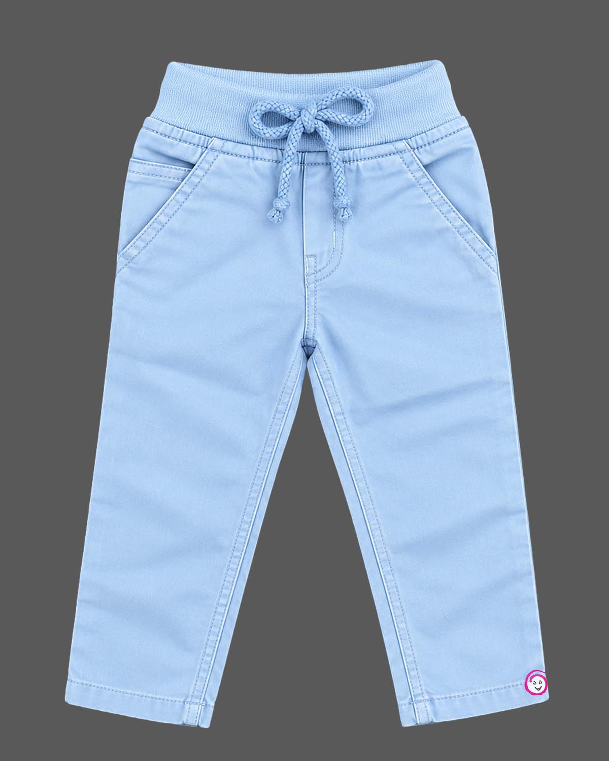 Toddler drawstring twill pant featuring an elastic waistband for dress for boys styling.