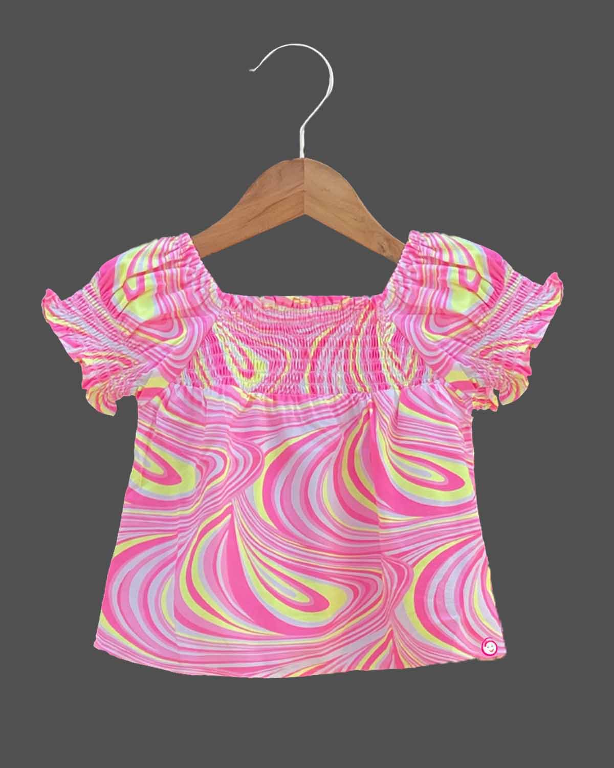 Girls western top and skirt - Pink