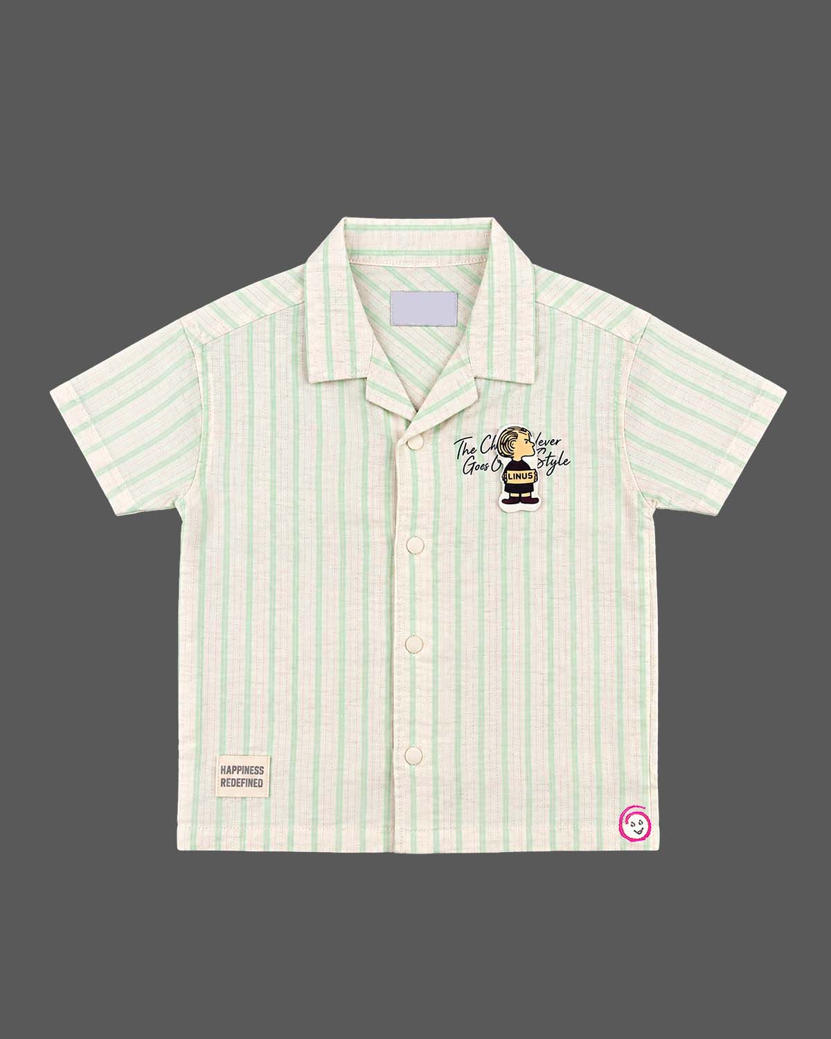 Toddler wearing collar button-down shirt and shorts as baby boy western wear.