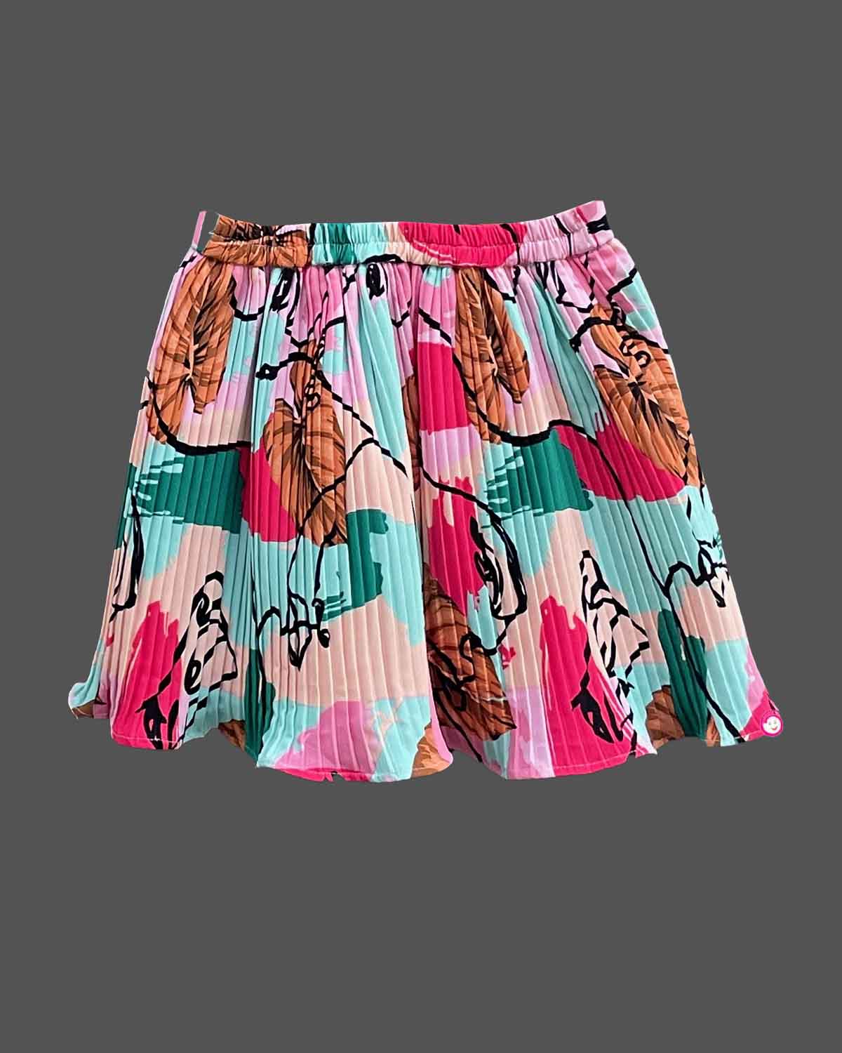 Girls butterfly sleeve top and skirt - Pink