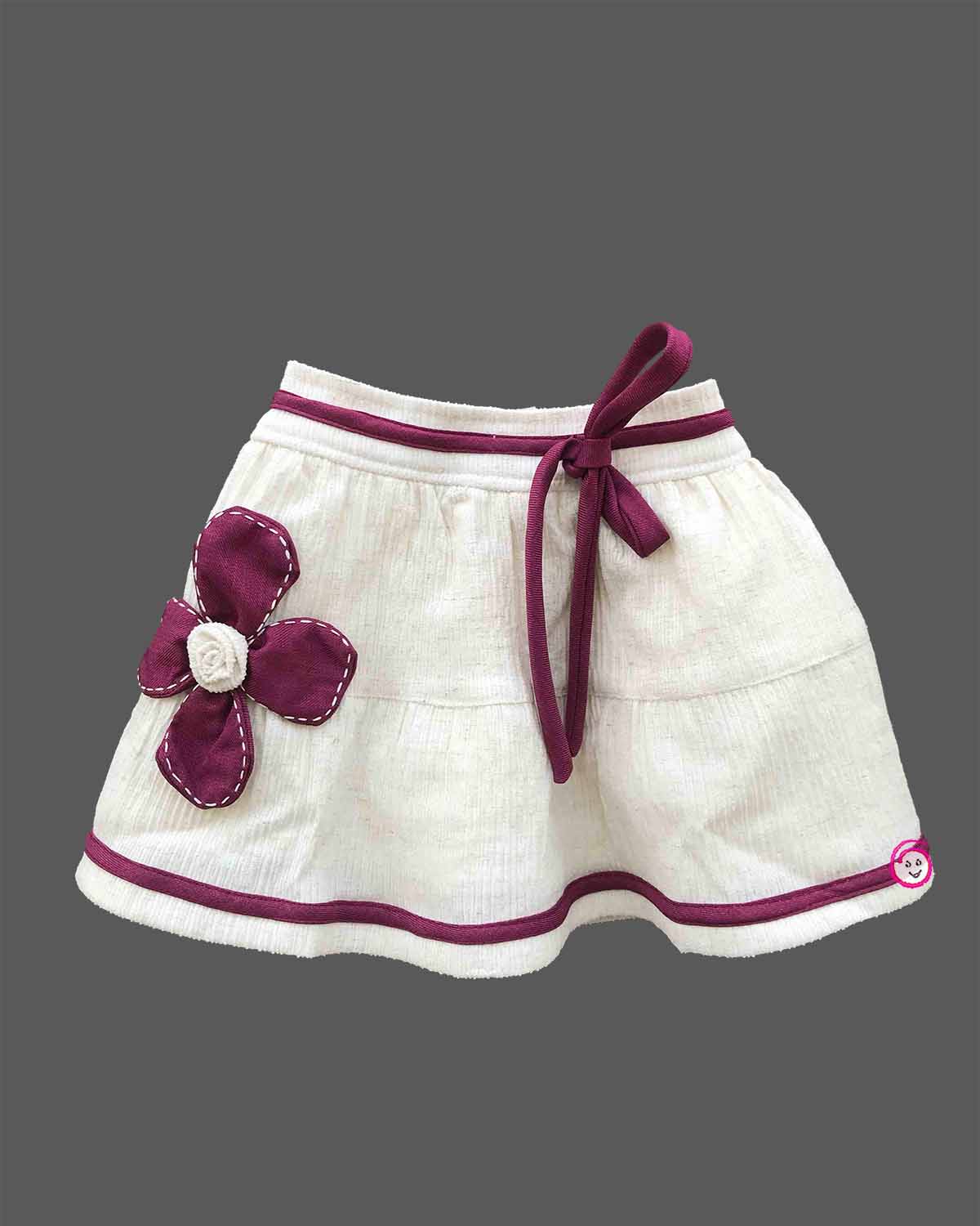 Toddler embroidered top skirt set with jacket for girls festive wear