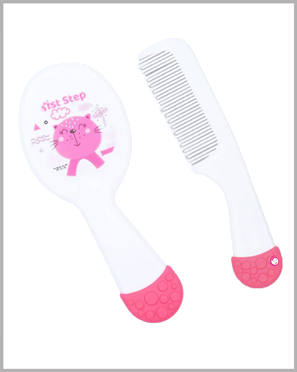 1st step Brush And Comb Set - Pink