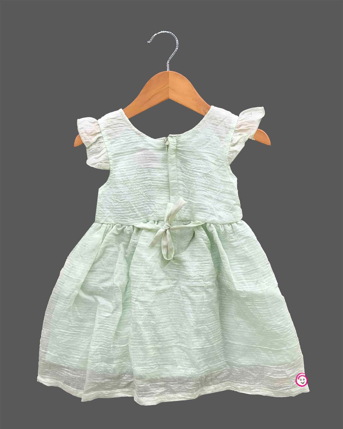 Baby girl floral embroidered cap sleeve party frock for birthday celebrations and garden events