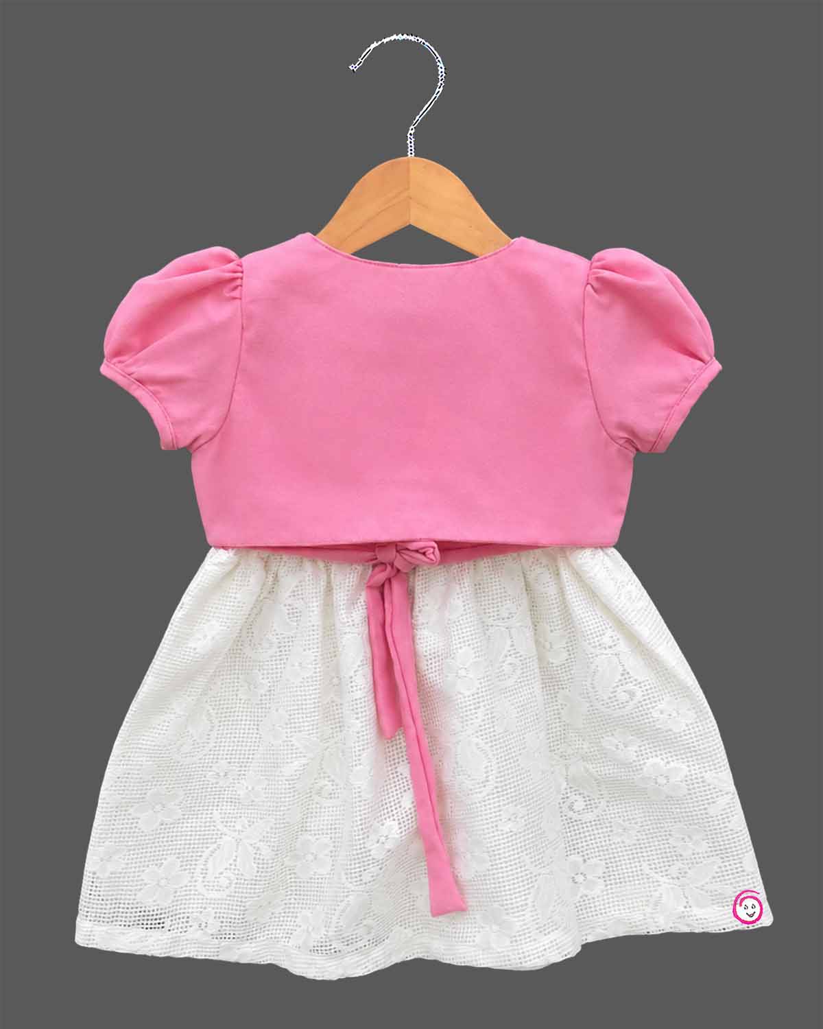 Toddler net frock with overcoat and matching jacket for birthday party and festive wear