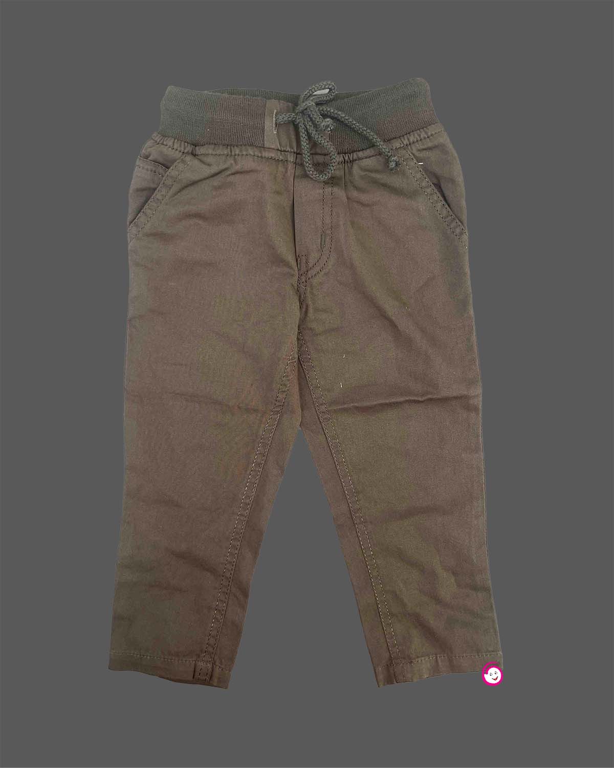 Elasticated waistband cotton trousers for baby party wear dress styling