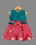 Girls embroidered traditional frock - Ramar Blue