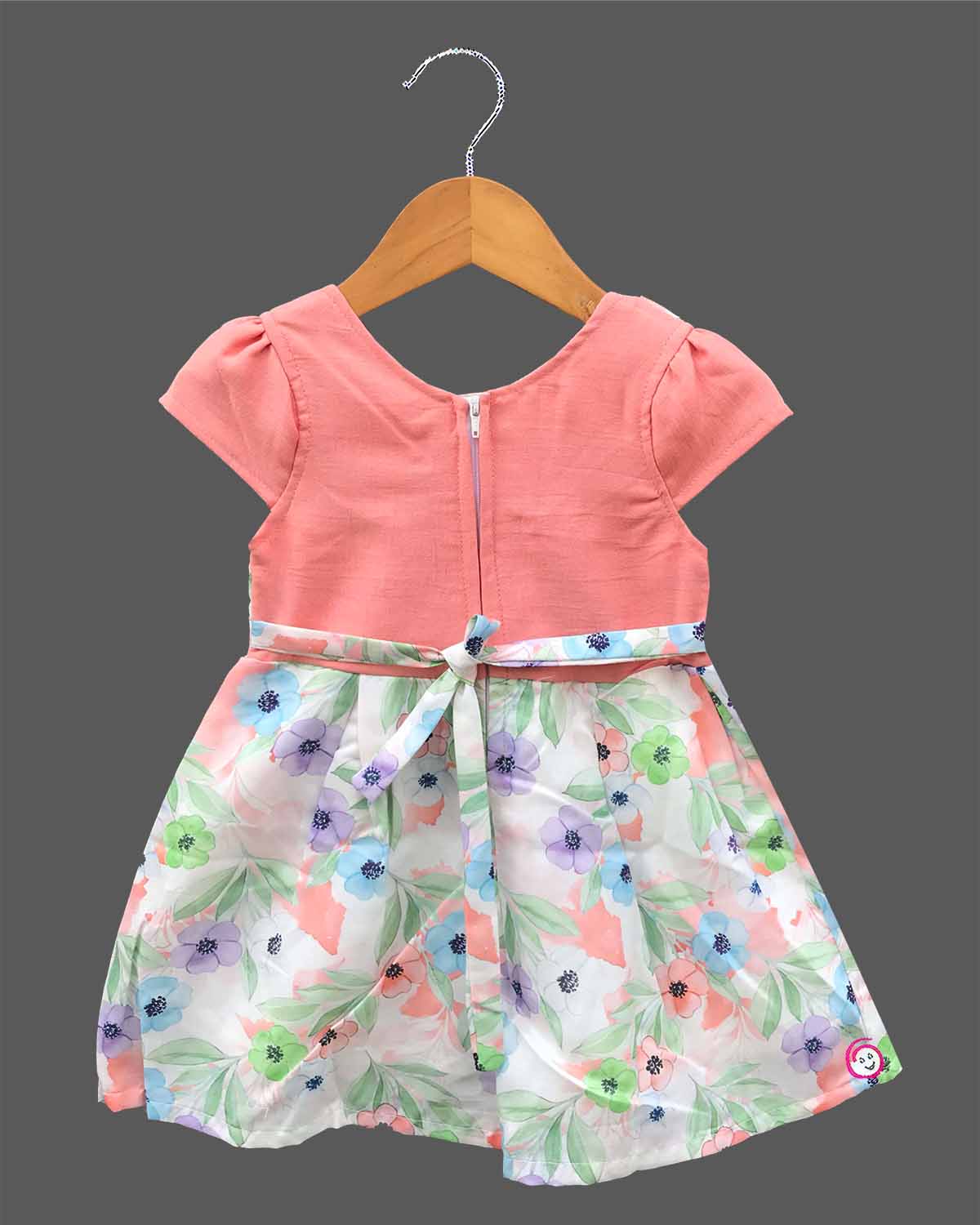 Adorable Layered Floral Pinafore Style Casual Frock for Baby Girls