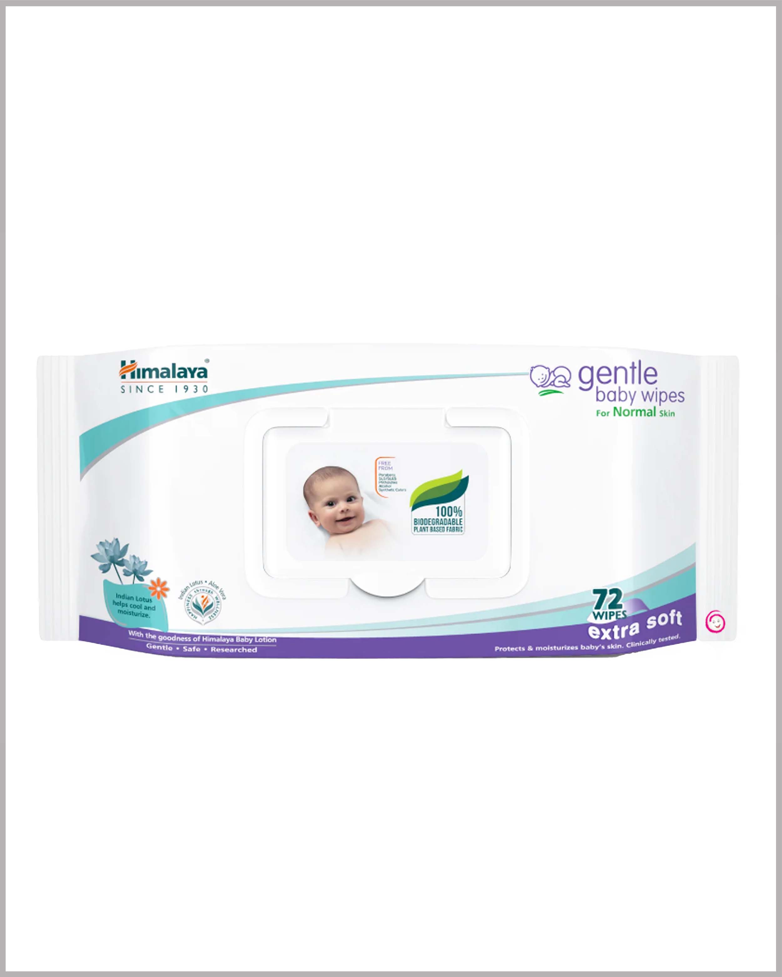 Himalaya Herbal Gentle Baby Wipes - 72 Pieces