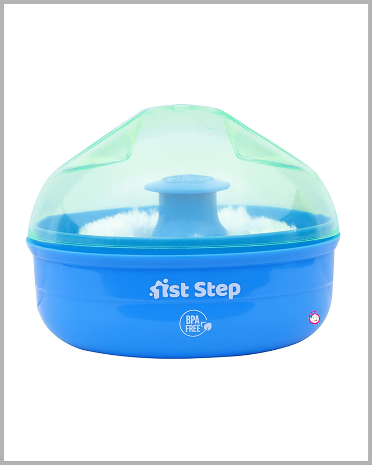 1st Step Powder Box With Refillable Powder Puff - Blue