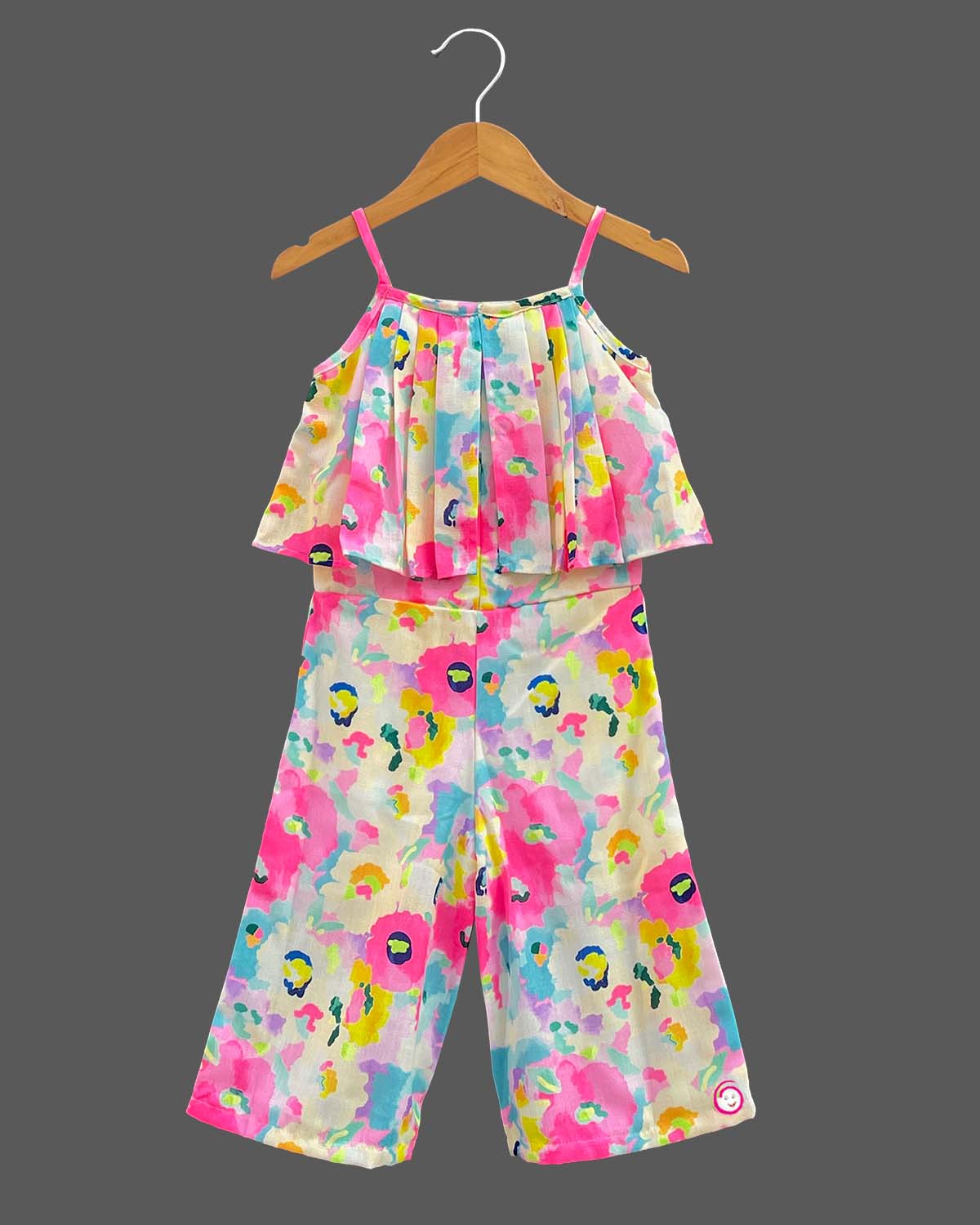 Girls multi color printed jumpsuit - Multi